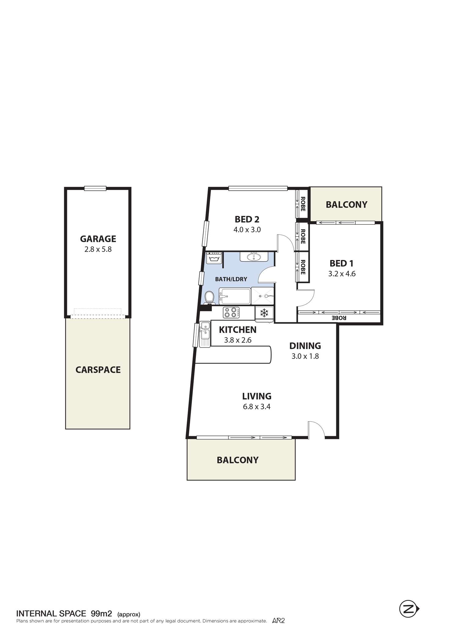 Floorplan of Homely apartment listing, 12/8 Boorima Place, Cronulla NSW 2230