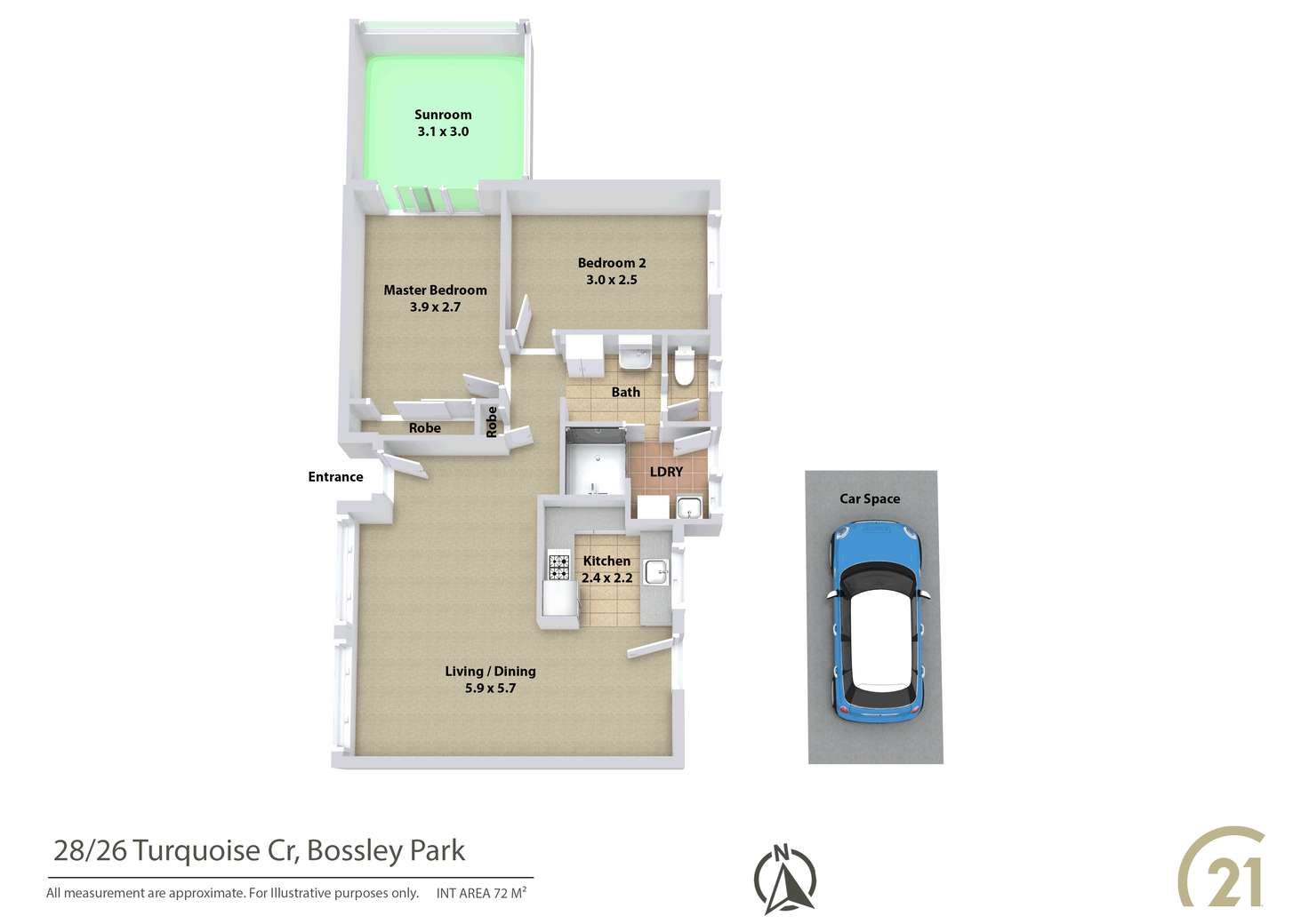 Floorplan of Homely villa listing, 28/26 Turquoise Crescent, Bossley Park NSW 2176
