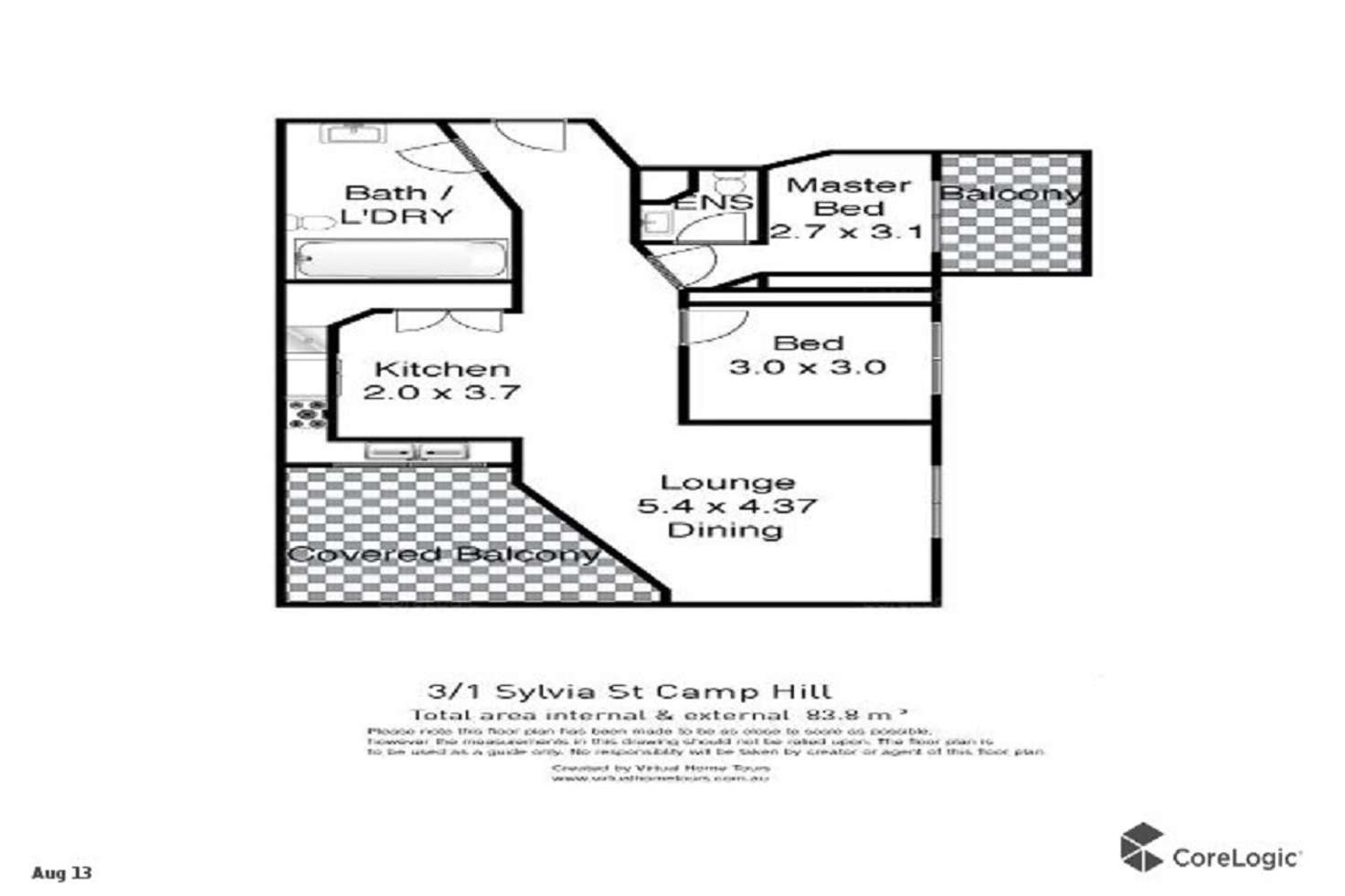 Floorplan of Homely unit listing, 3/1 Sylvia Street, Camp Hill QLD 4152
