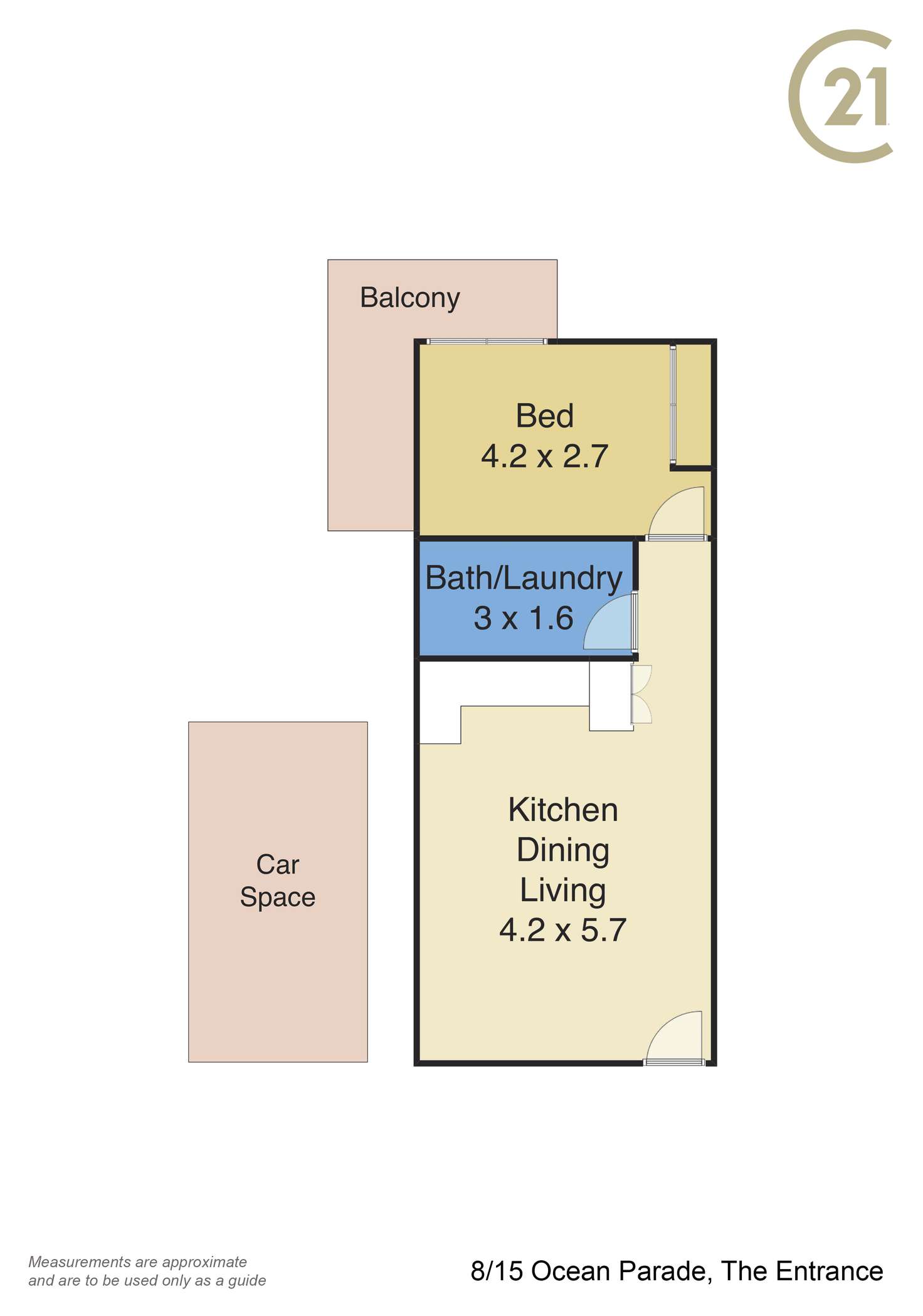 Floorplan of Homely unit listing, 8/15 Ocean Parade, The Entrance NSW 2261