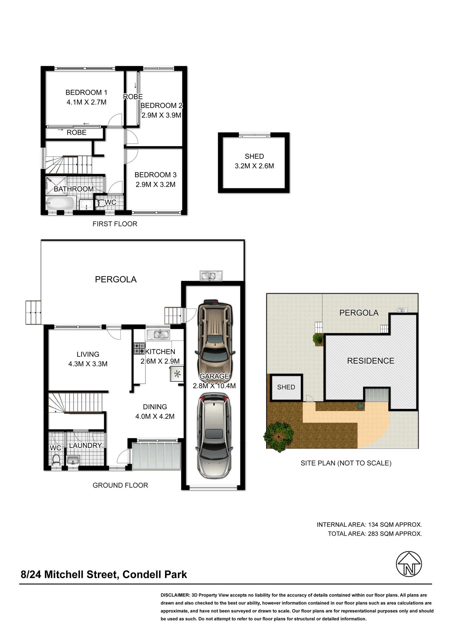 Floorplan of Homely townhouse listing, 8/24 Mitchell Street, Condell Park NSW 2200