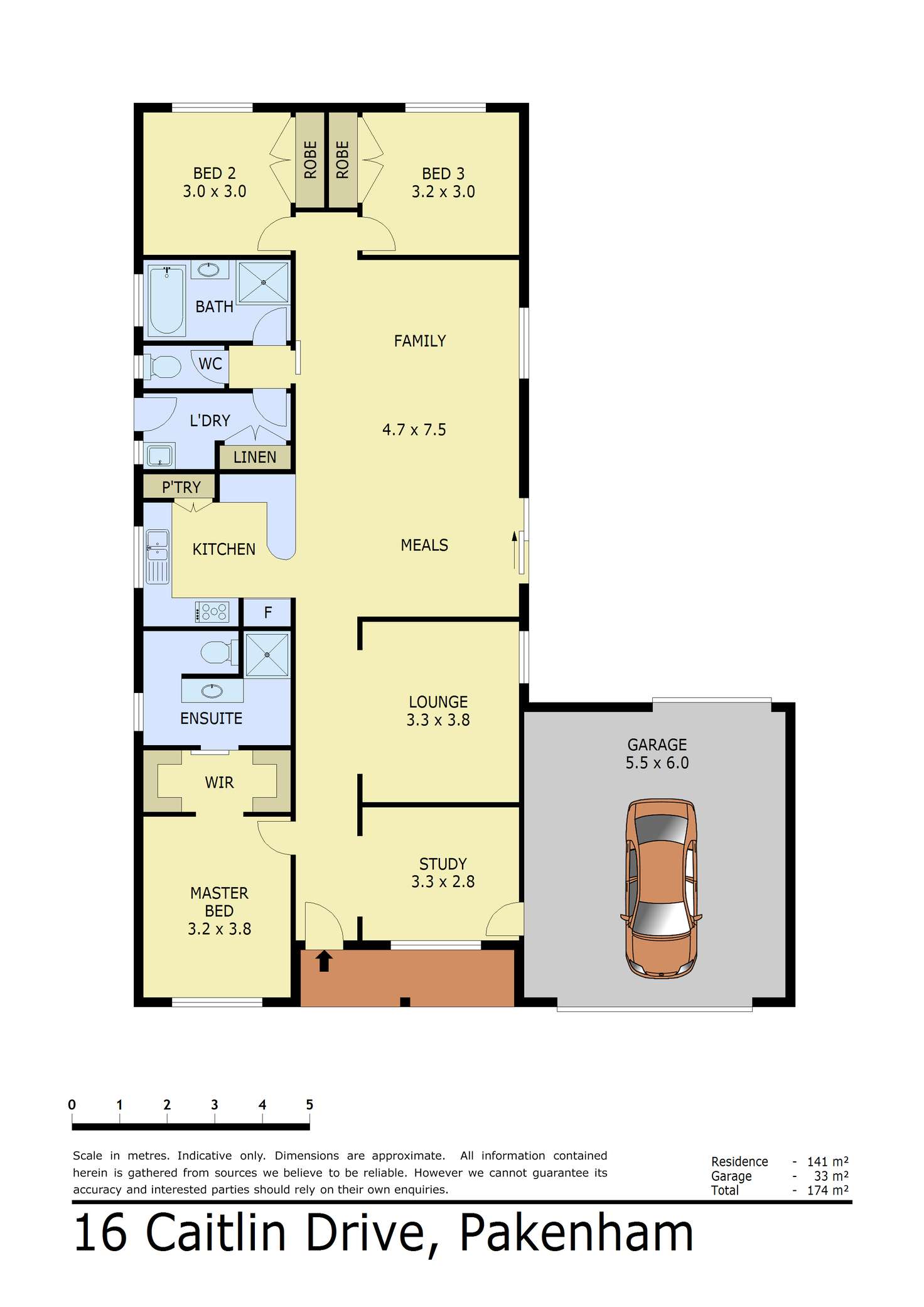 Floorplan of Homely house listing, 16 Caitlin Drive, Pakenham VIC 3810