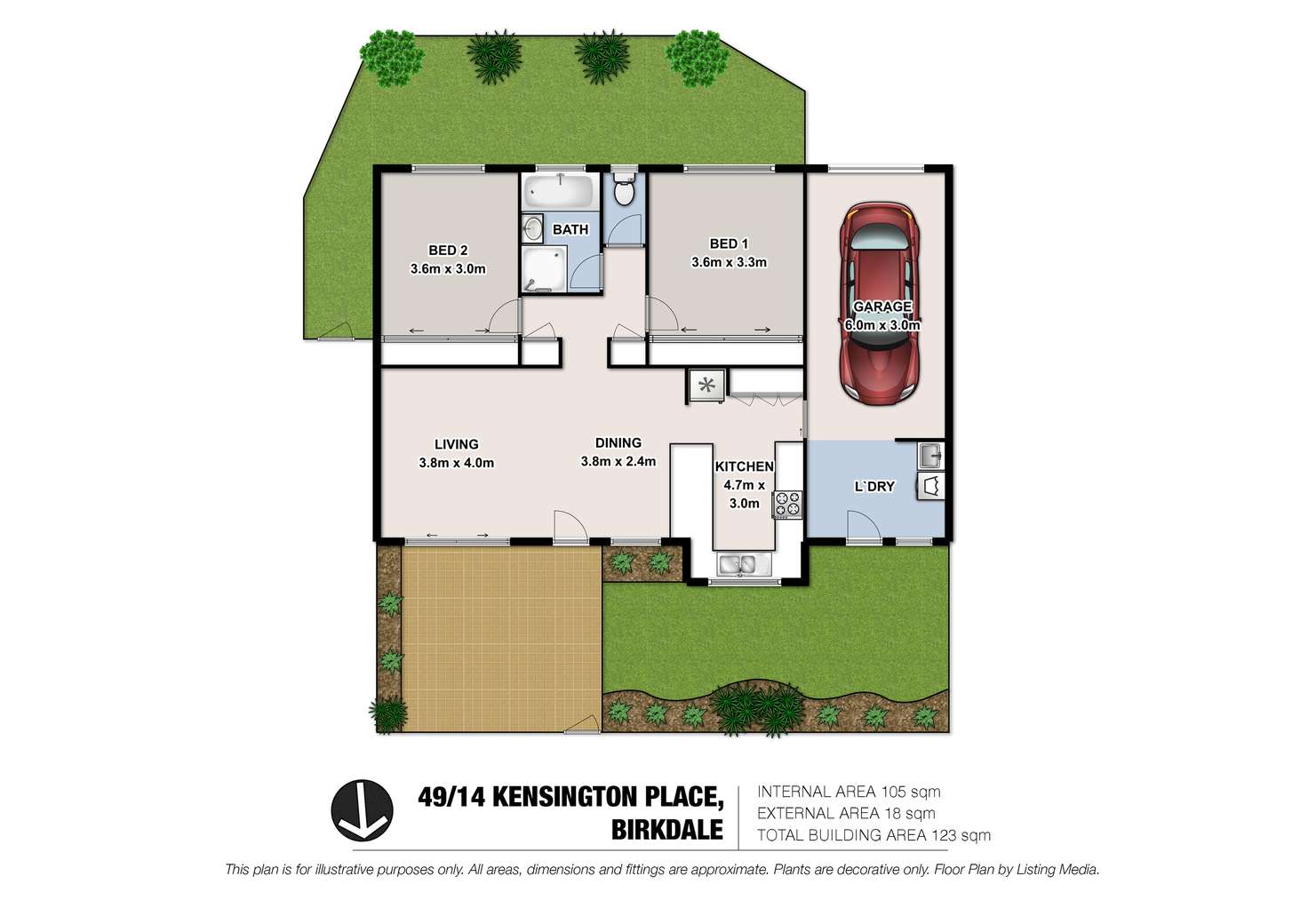 Floorplan of Homely house listing, 49/14 Kensington Place, Birkdale QLD 4159