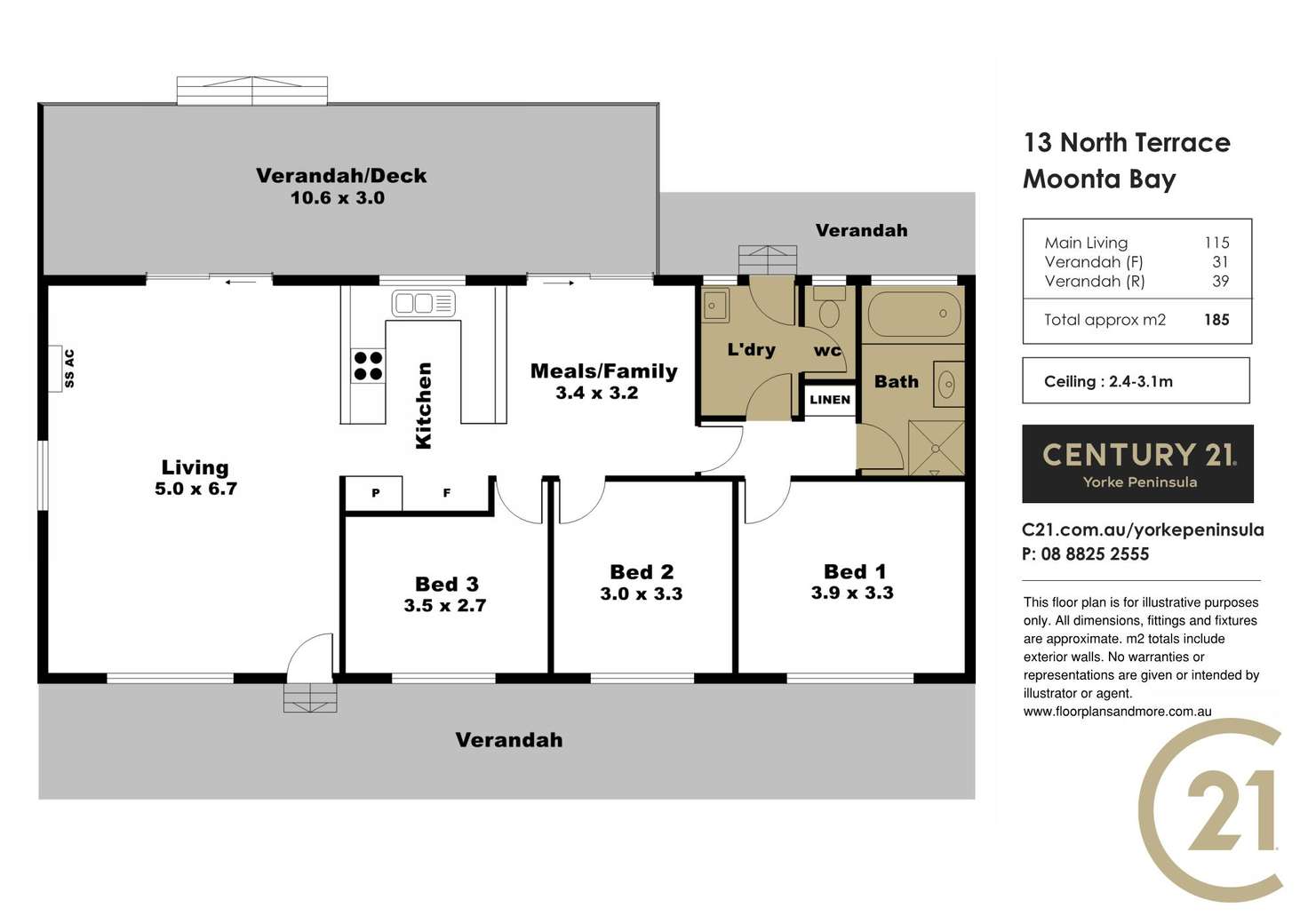 Floorplan of Homely house listing, 13 North Terrace, Moonta Bay SA 5558