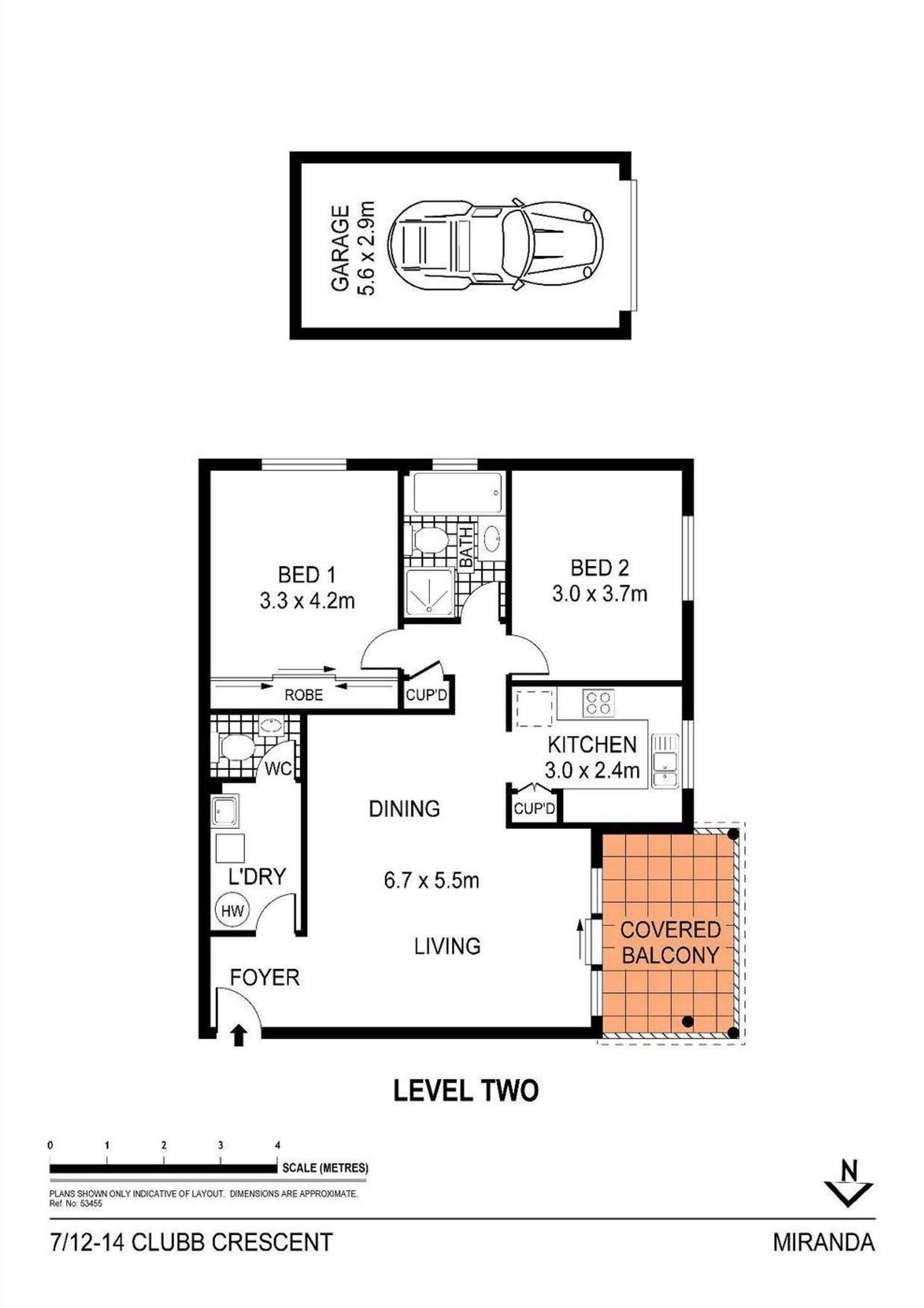 Floorplan of Homely unit listing, 7/12-14 Clubb Crescent, Miranda NSW 2228