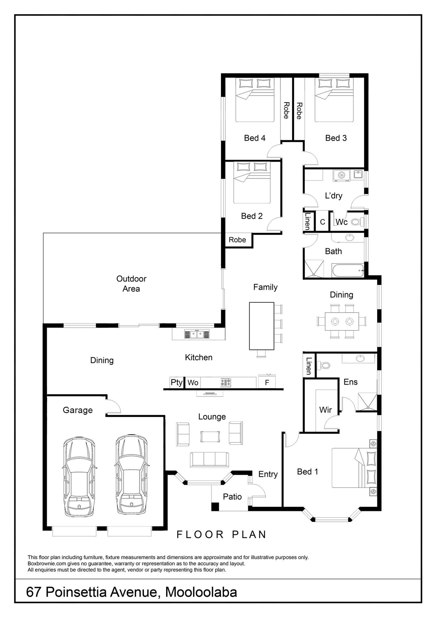 Floorplan of Homely house listing, 67 Poinsettia Avenue, Mooloolaba QLD 4557