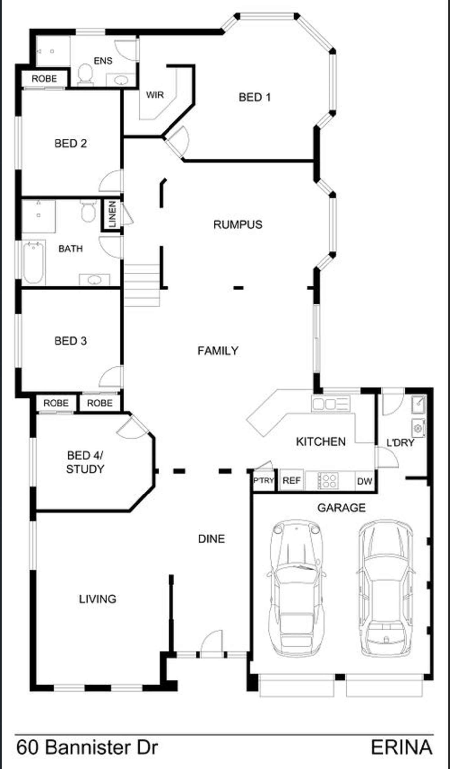 Floorplan of Homely house listing, 60 Bannister Drive, Erina NSW 2250