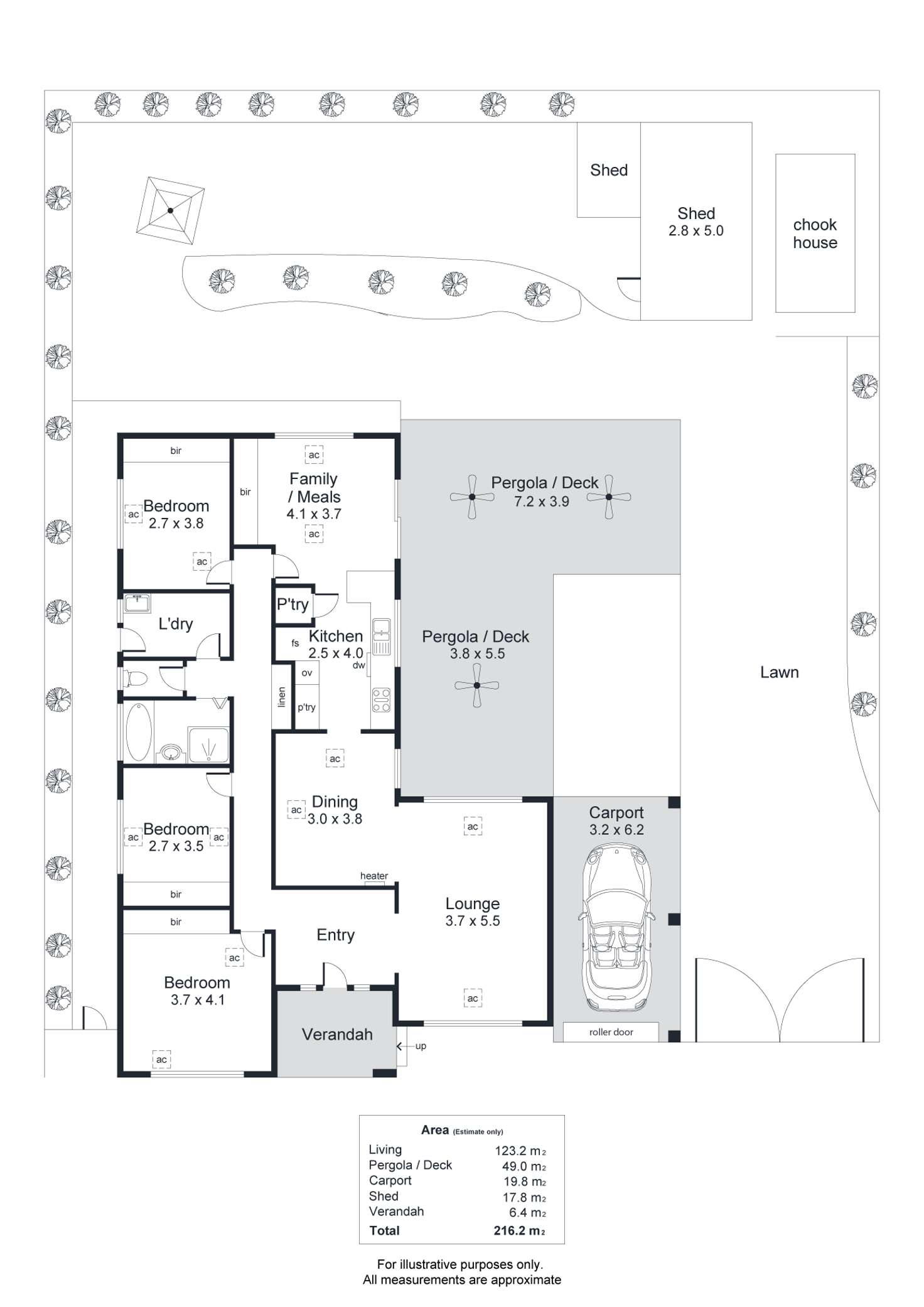 Floorplan of Homely house listing, 27 Calomba Cres, Happy Valley SA 5159