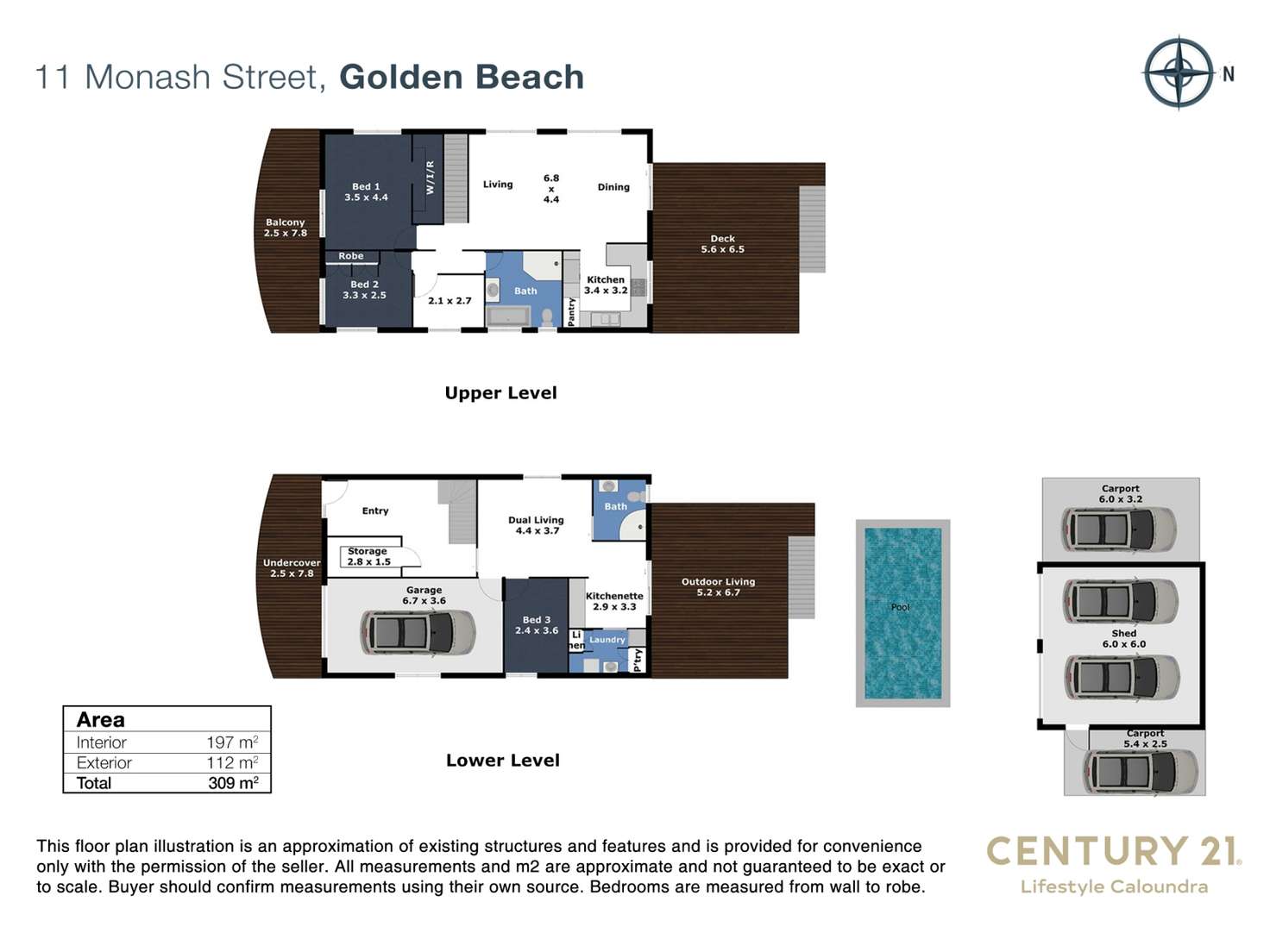 Floorplan of Homely house listing, 11 Monash Street, Golden Beach QLD 4551