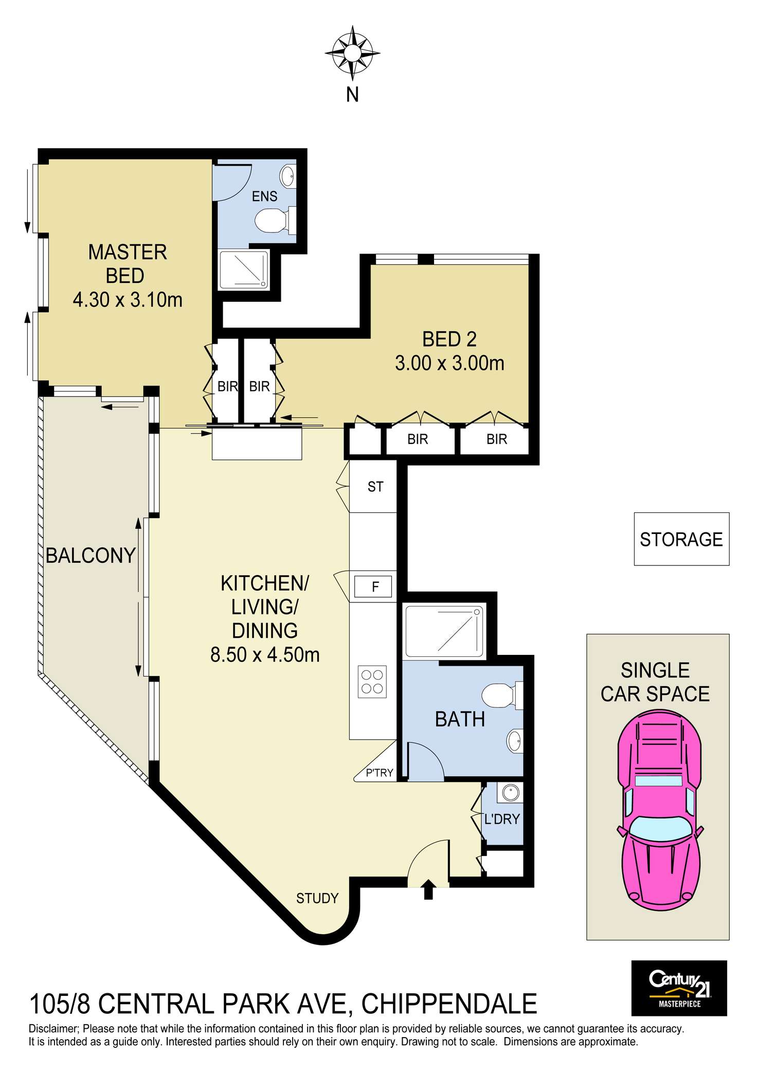 Floorplan of Homely apartment listing, 105/8 Central Park Avenue, Chippendale NSW 2008
