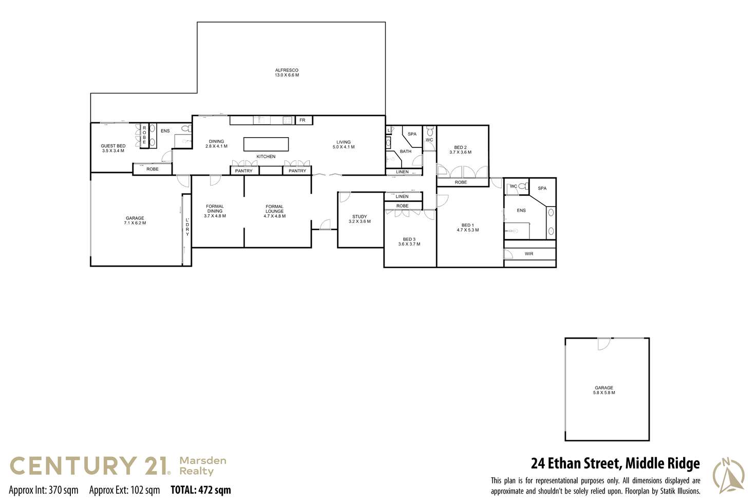 Floorplan of Homely house listing, 24 Ethan Street, Middle Ridge QLD 4350