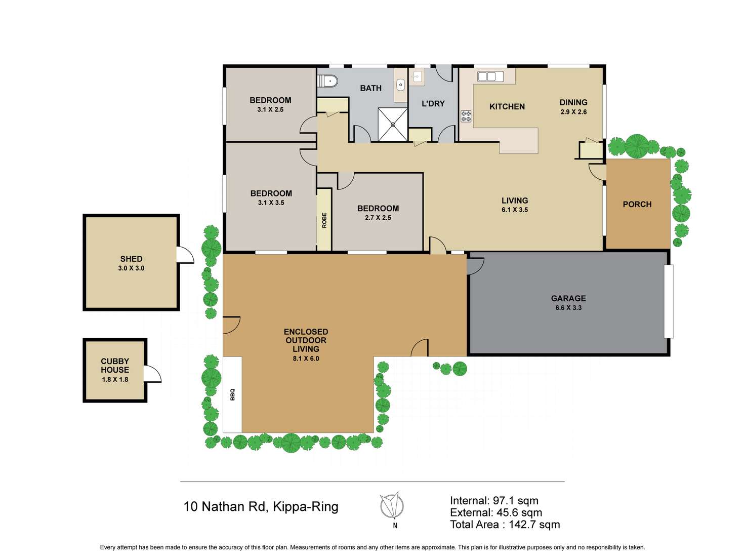 Floorplan of Homely house listing, 10 Nathan Road, Kippa-Ring QLD 4021