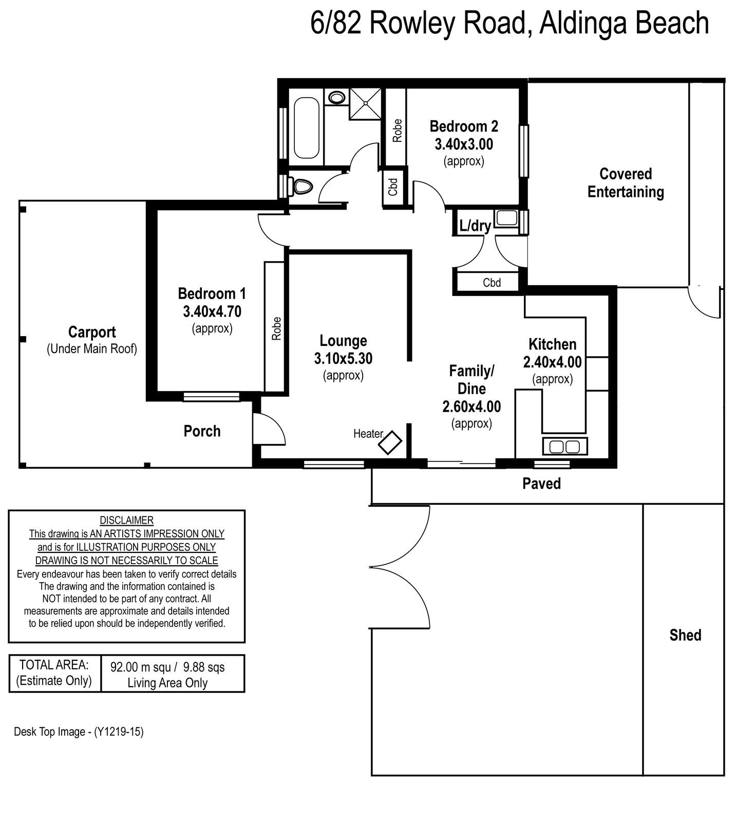 Floorplan of Homely house listing, 6/82 Rowley Road, Aldinga Beach SA 5173