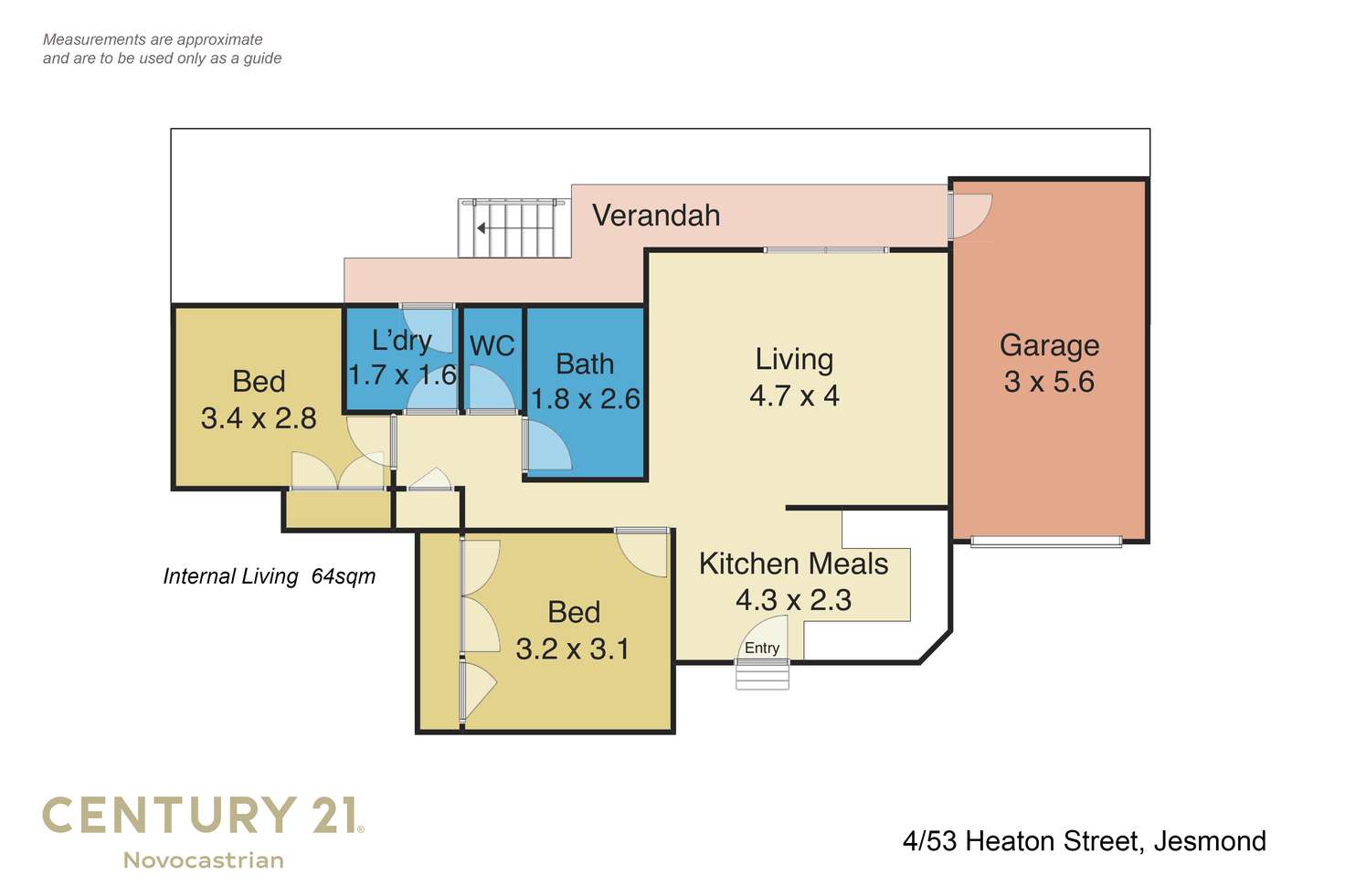 Floorplan of Homely villa listing, 4/53 Heaton Street, Jesmond NSW 2299