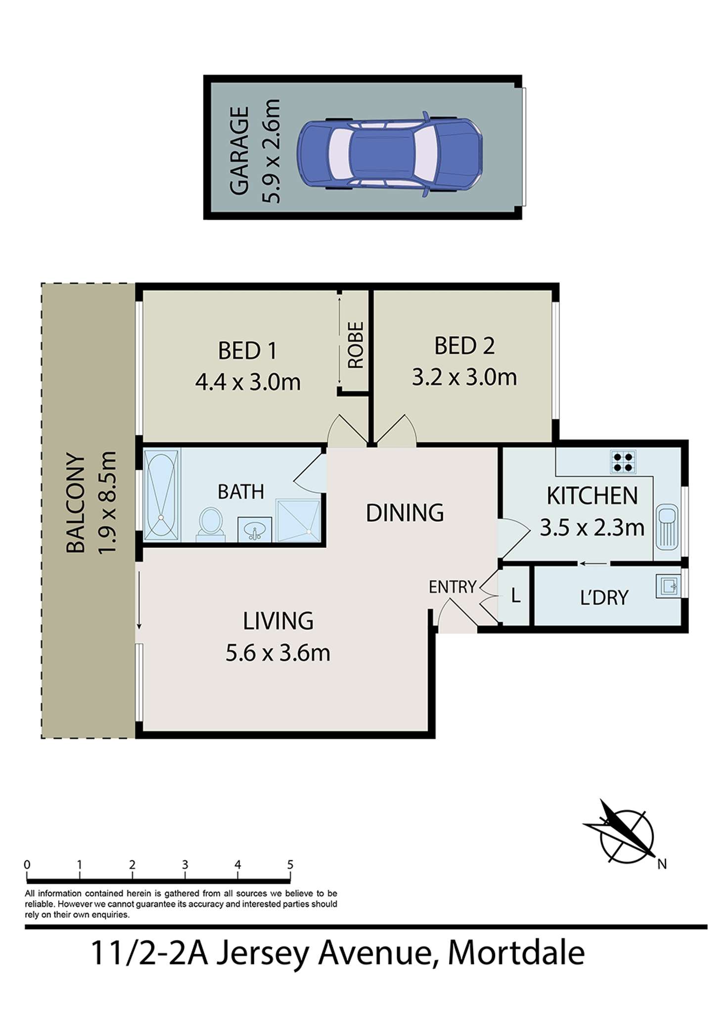 Floorplan of Homely apartment listing, 11/2-2A Jersey Avenue, Mortdale NSW 2223