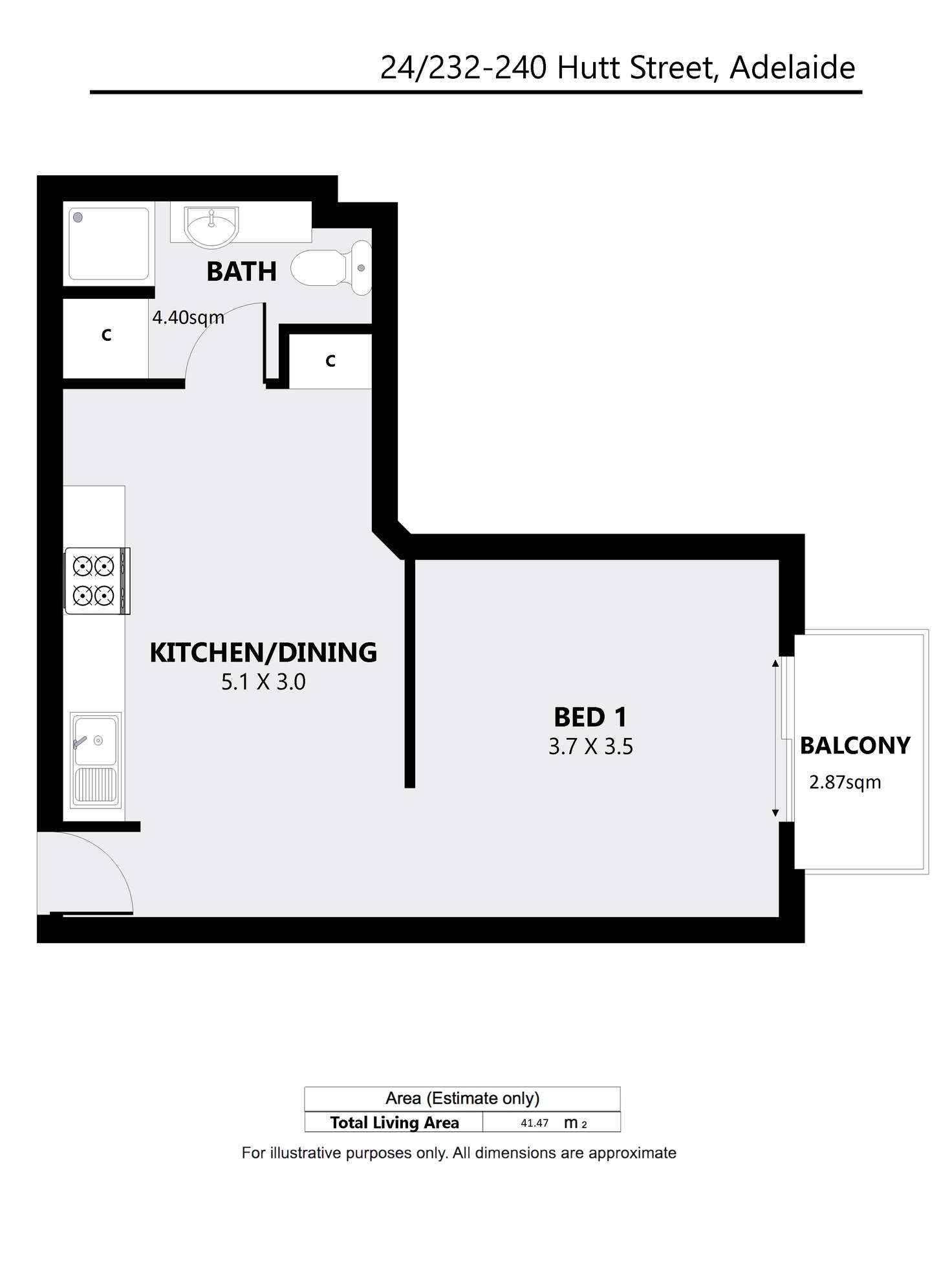 Floorplan of Homely unit listing, 24/326 Gilles St, Adelaide SA 5000