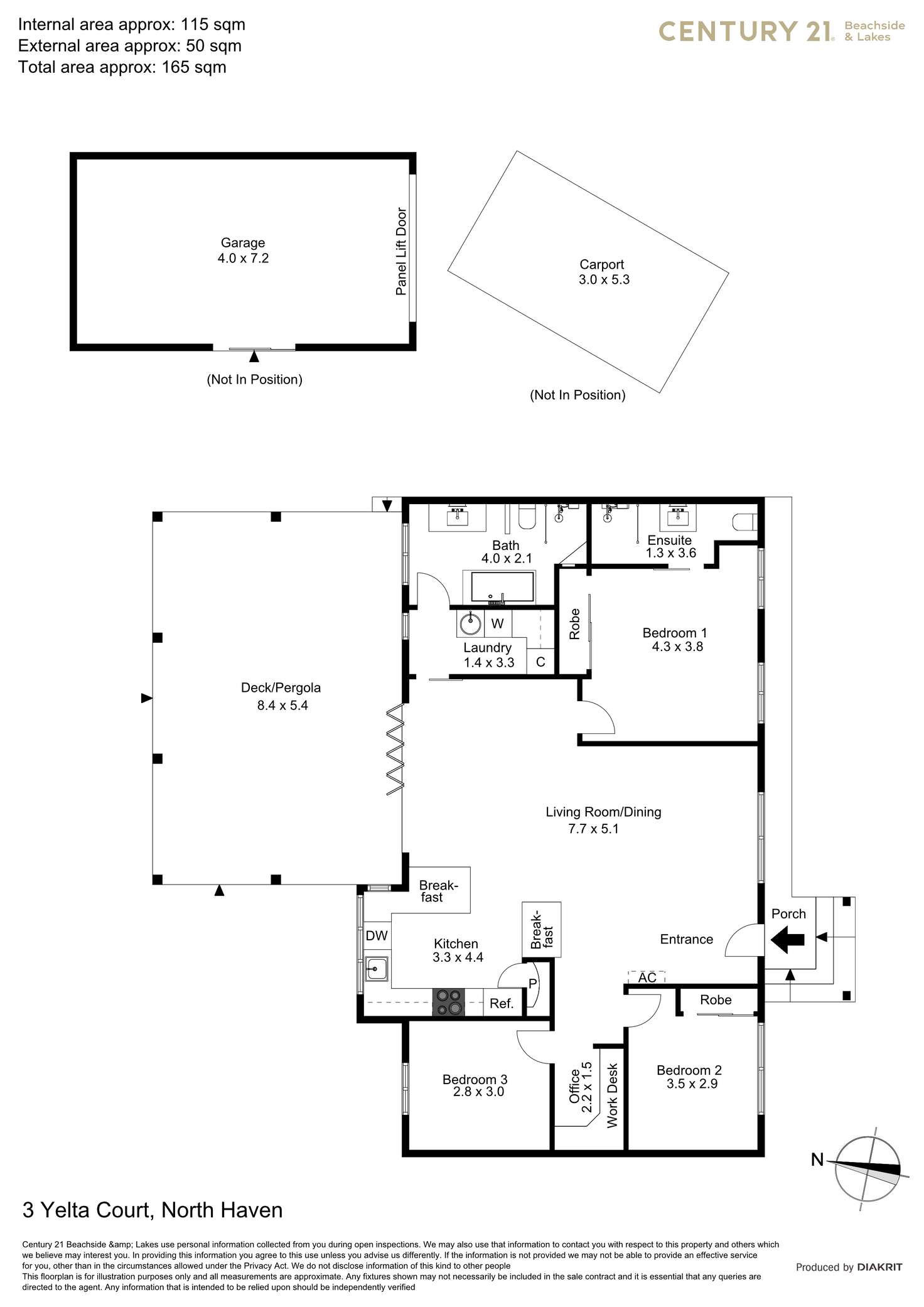 Floorplan of Homely house listing, 3 Yelta Court, North Haven SA 5018