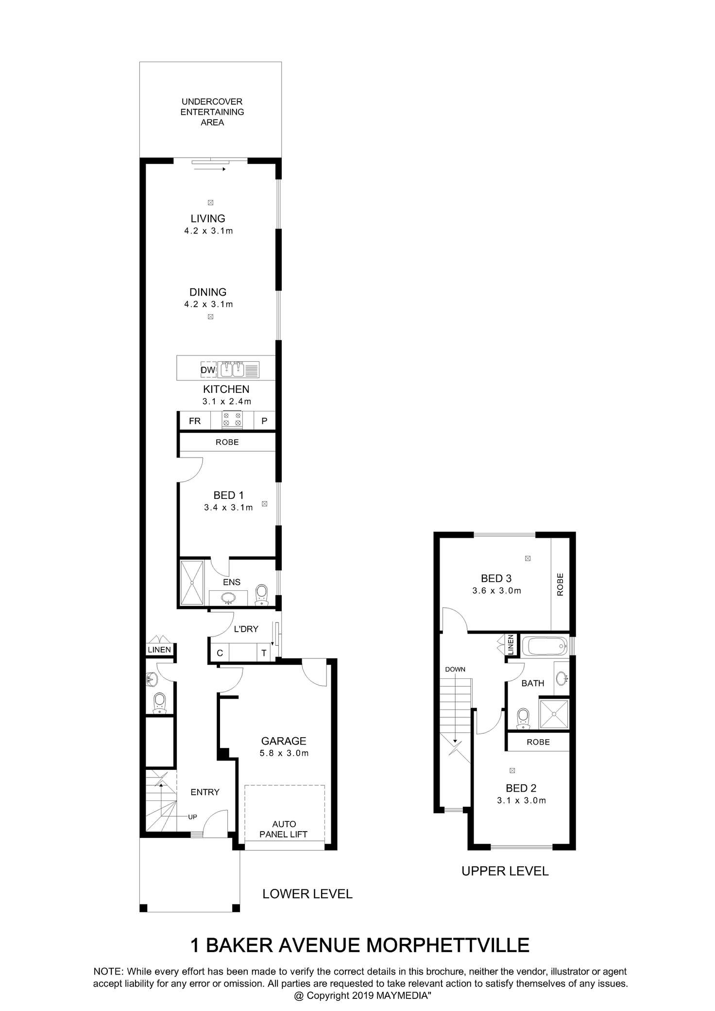 Floorplan of Homely house listing, 1B Baker Avenue, Morphettville SA 5043