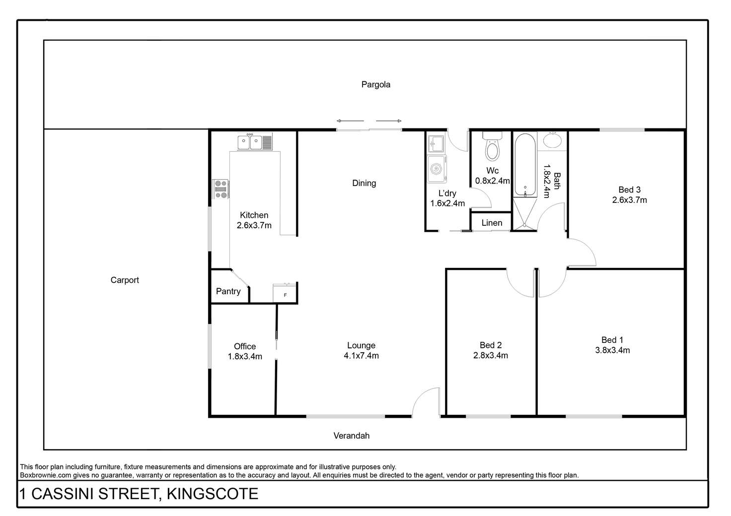 Floorplan of Homely house listing, 1 Cassini street, Kingscote SA 5223
