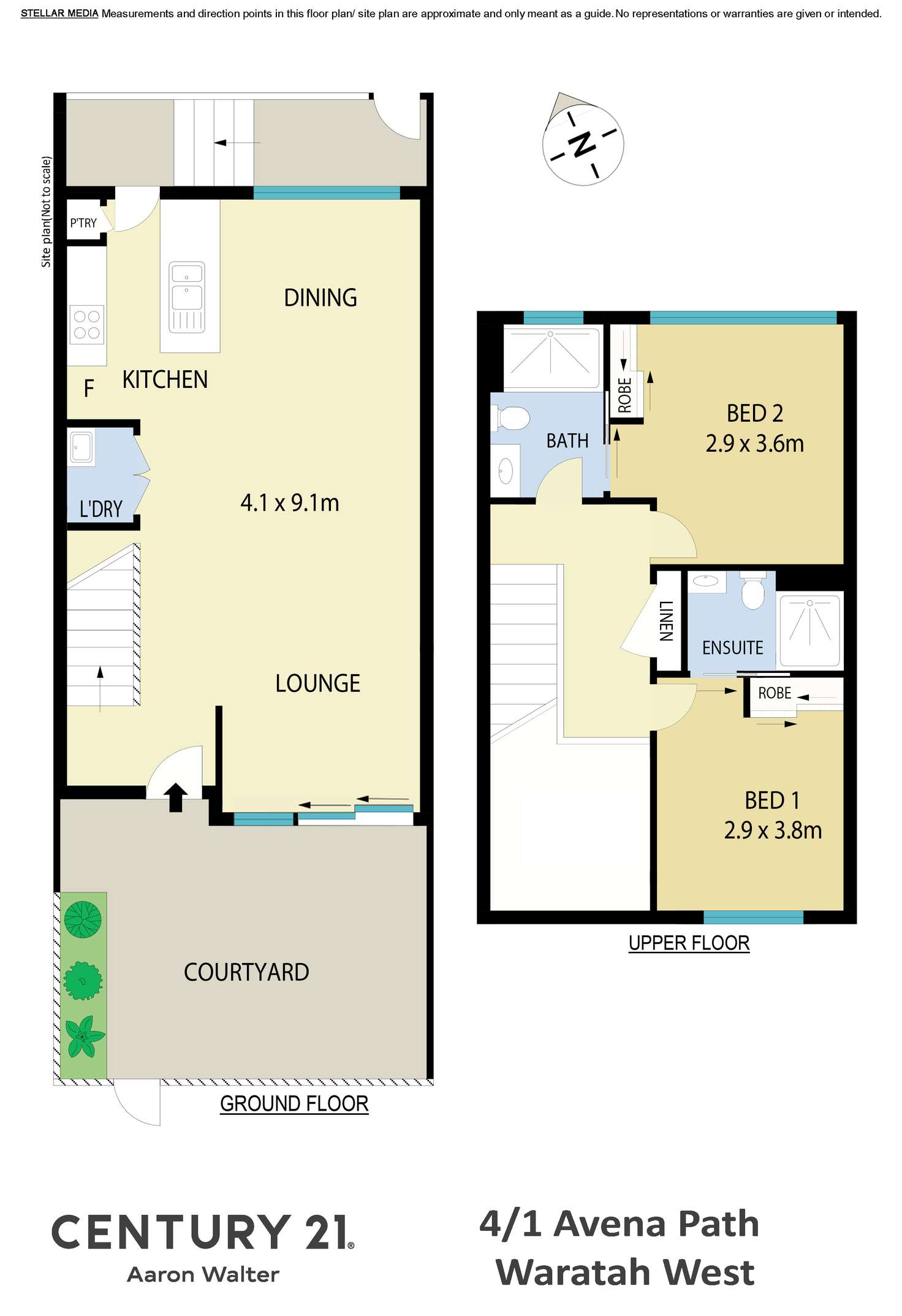 Floorplan of Homely townhouse listing, 4/1 Avena Path, Waratah West NSW 2298