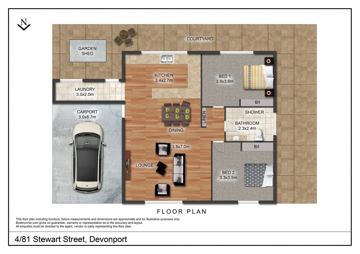 Floorplan of Homely unit listing, 4/81 Stewart Street, Devonport TAS 7310