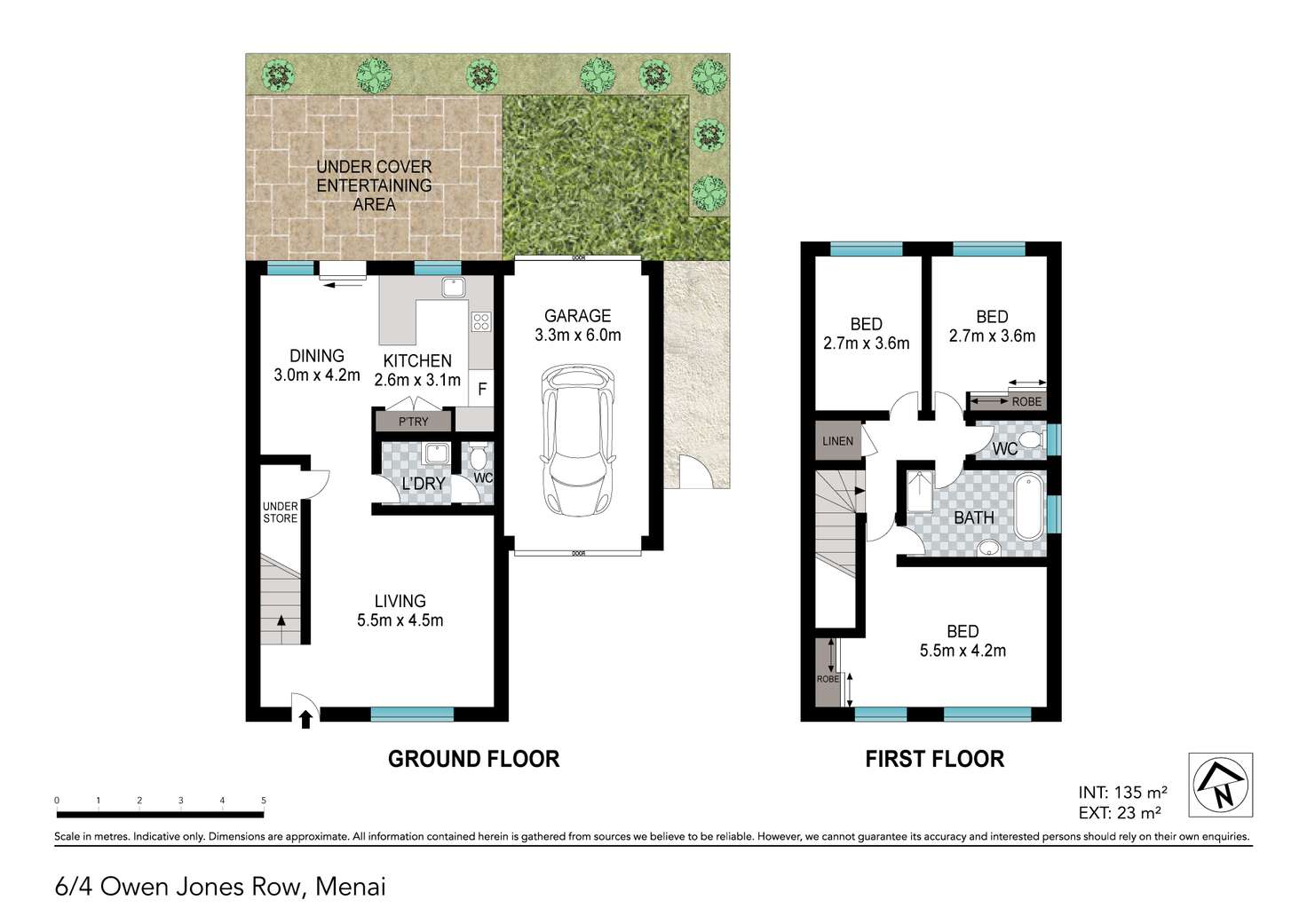 Floorplan of Homely townhouse listing, 6/4 Owen Jones Row, Menai NSW 2234