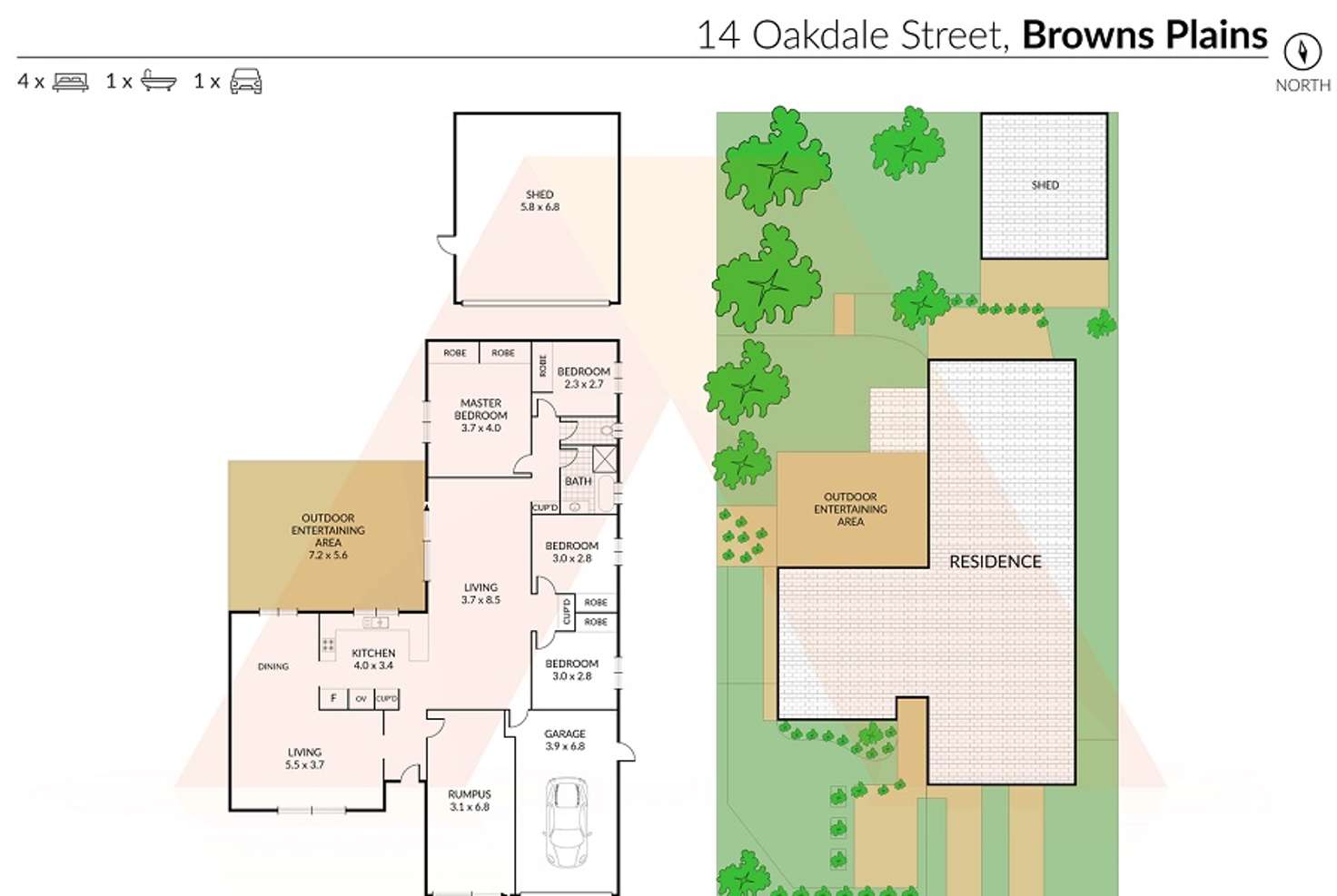 Floorplan of Homely house listing, 14 Oakdale Street, Browns Plains QLD 4118