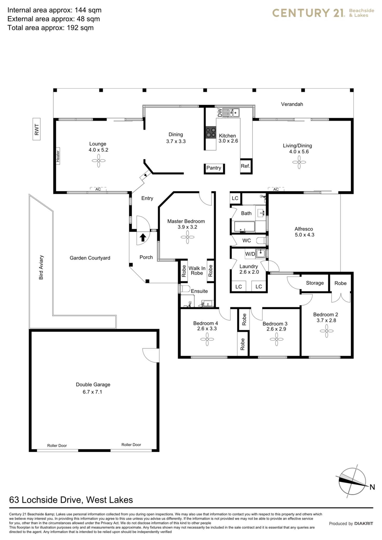 Floorplan of Homely house listing, 63 Lochside Drive, West Lakes SA 5021