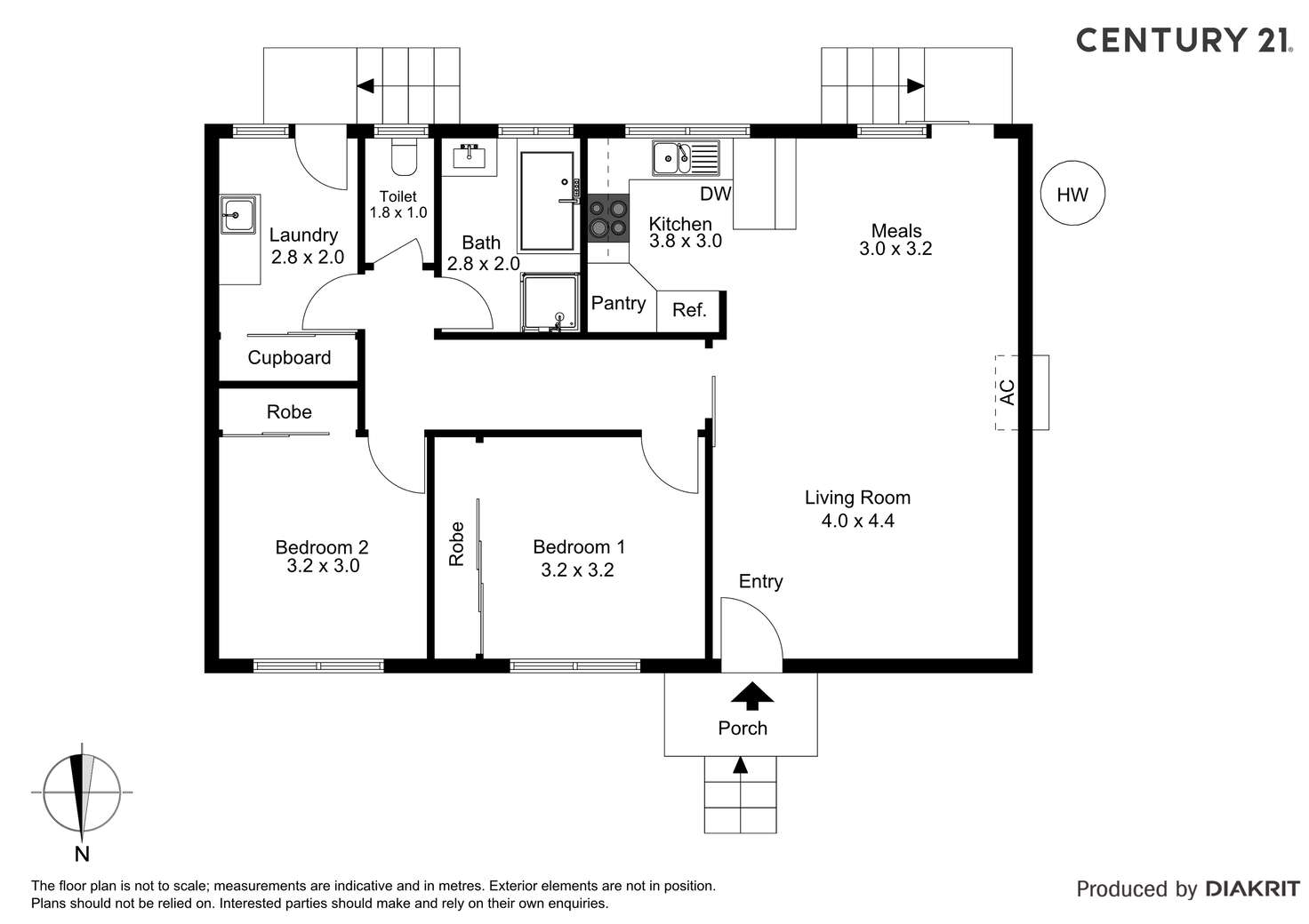 Floorplan of Homely unit listing, 2/140 Bowen Street, Echuca VIC 3564