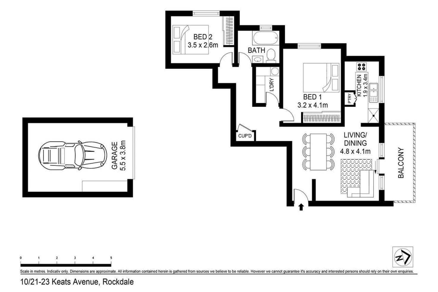 Floorplan of Homely apartment listing, 10/21 Keats Avenue, Rockdale NSW 2216