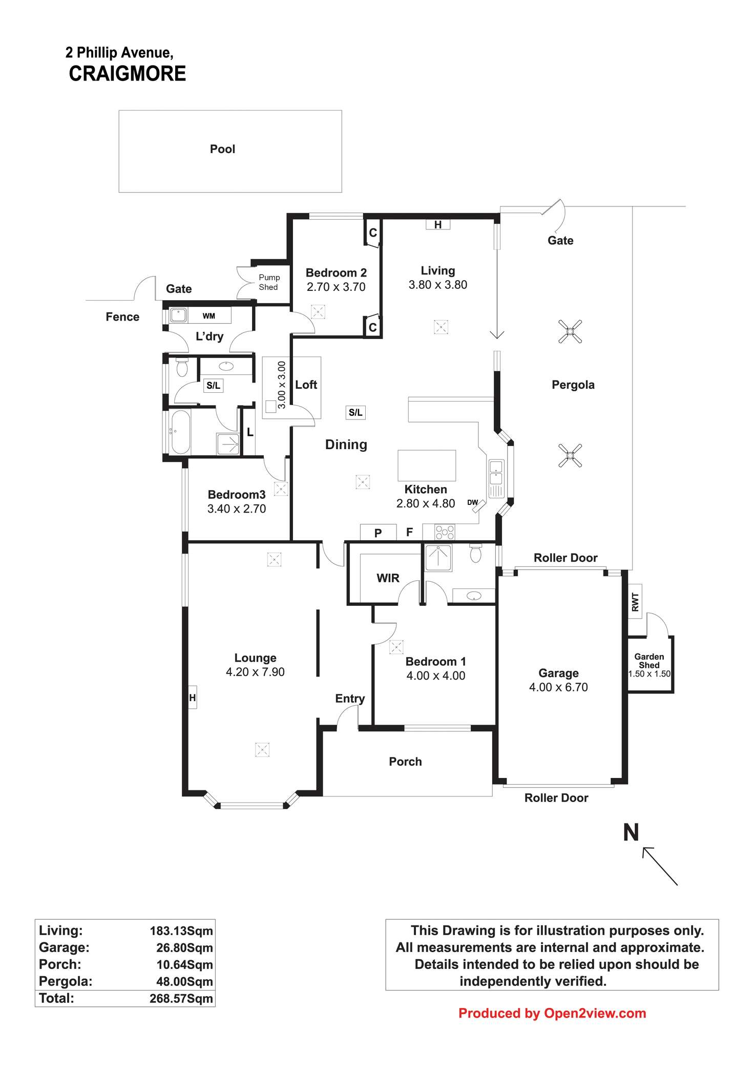 Floorplan of Homely house listing, 2 Phillip Avenue, Craigmore SA 5114