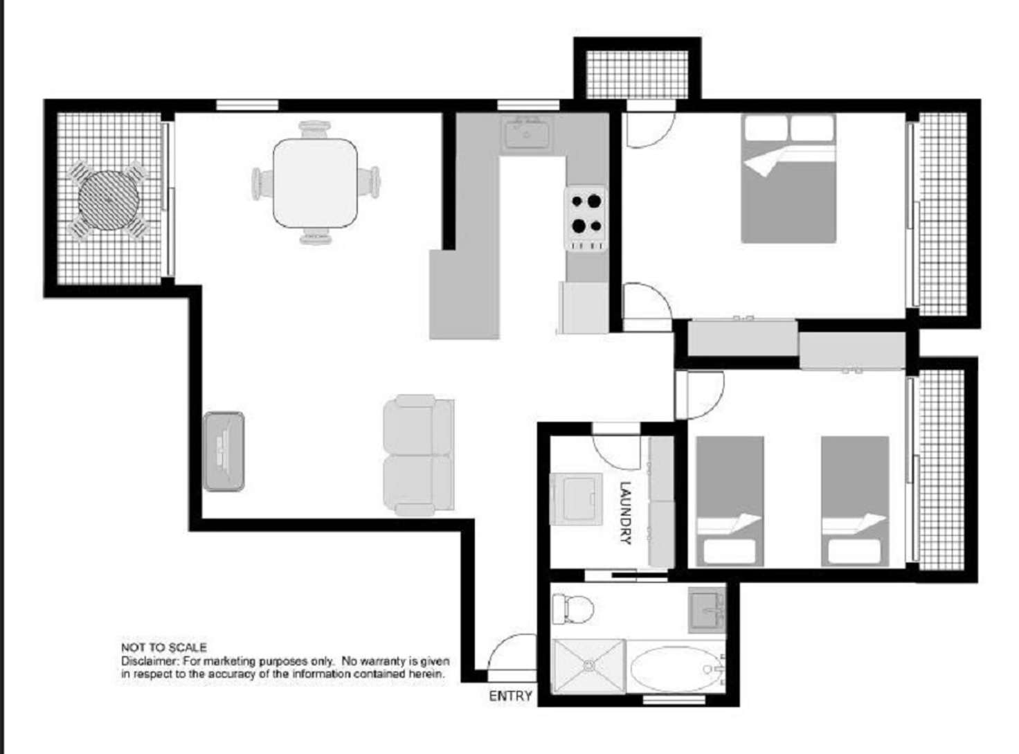 Floorplan of Homely unit listing, 5/61 Ronald Avenue, Shoal Bay NSW 2315