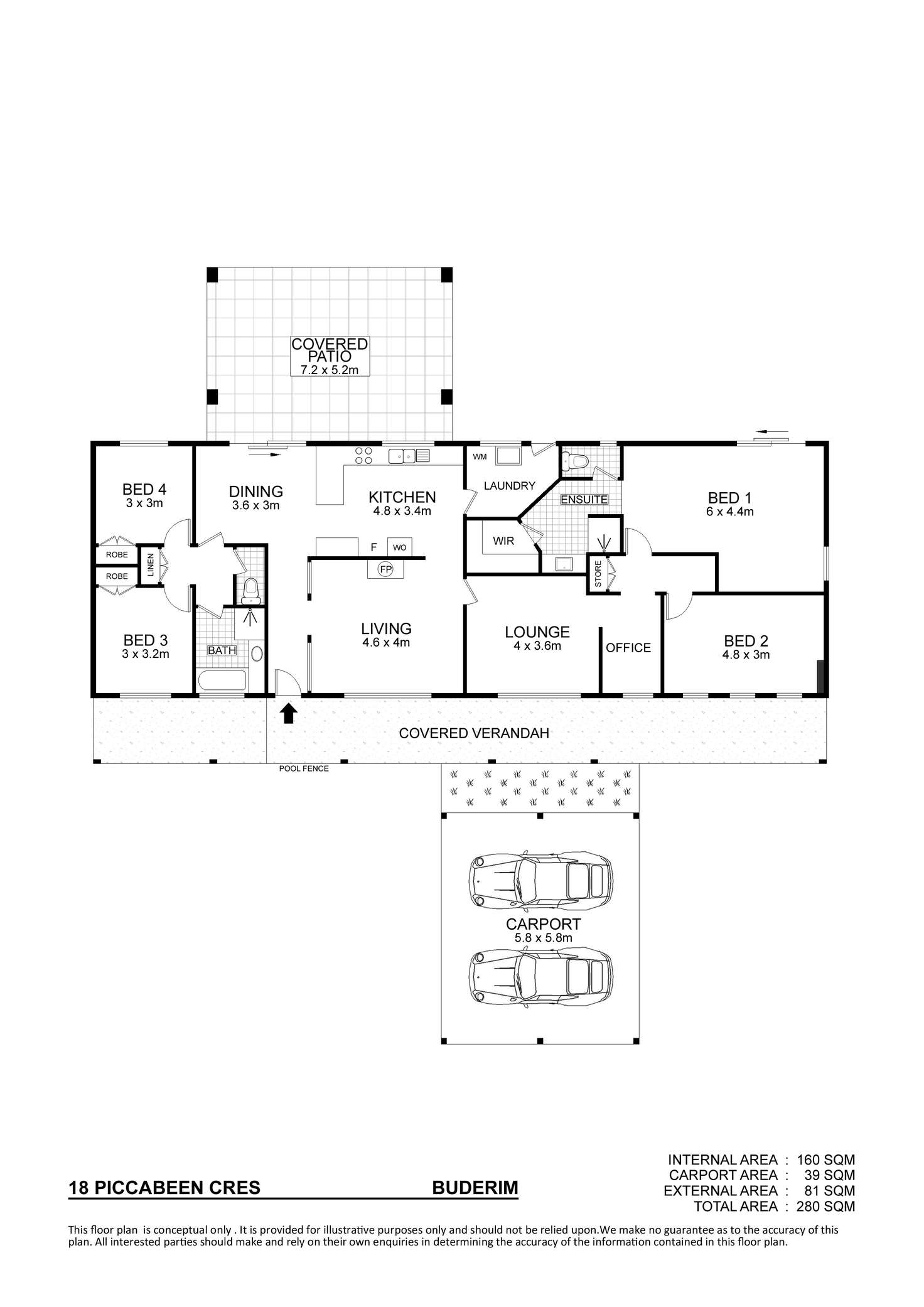 Floorplan of Homely house listing, 18 Piccabeen Crescent, Buderim QLD 4556