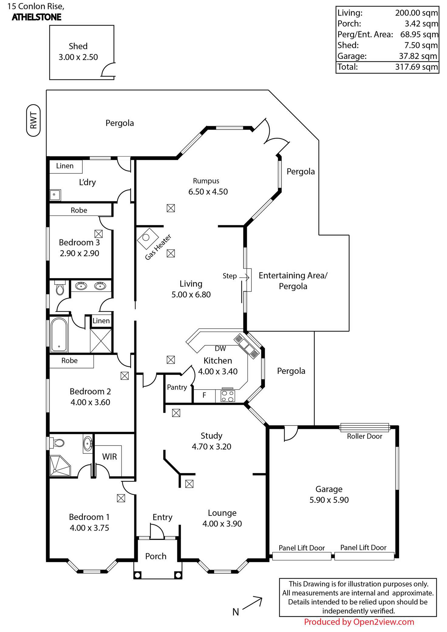 Floorplan of Homely house listing, 15 Conlon Rise, Athelstone SA 5076