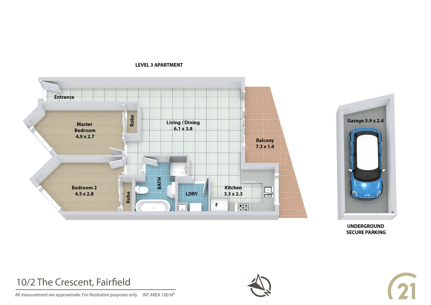 Floorplan of Homely unit listing, 10/2 The Crescent, Fairfield NSW 2165