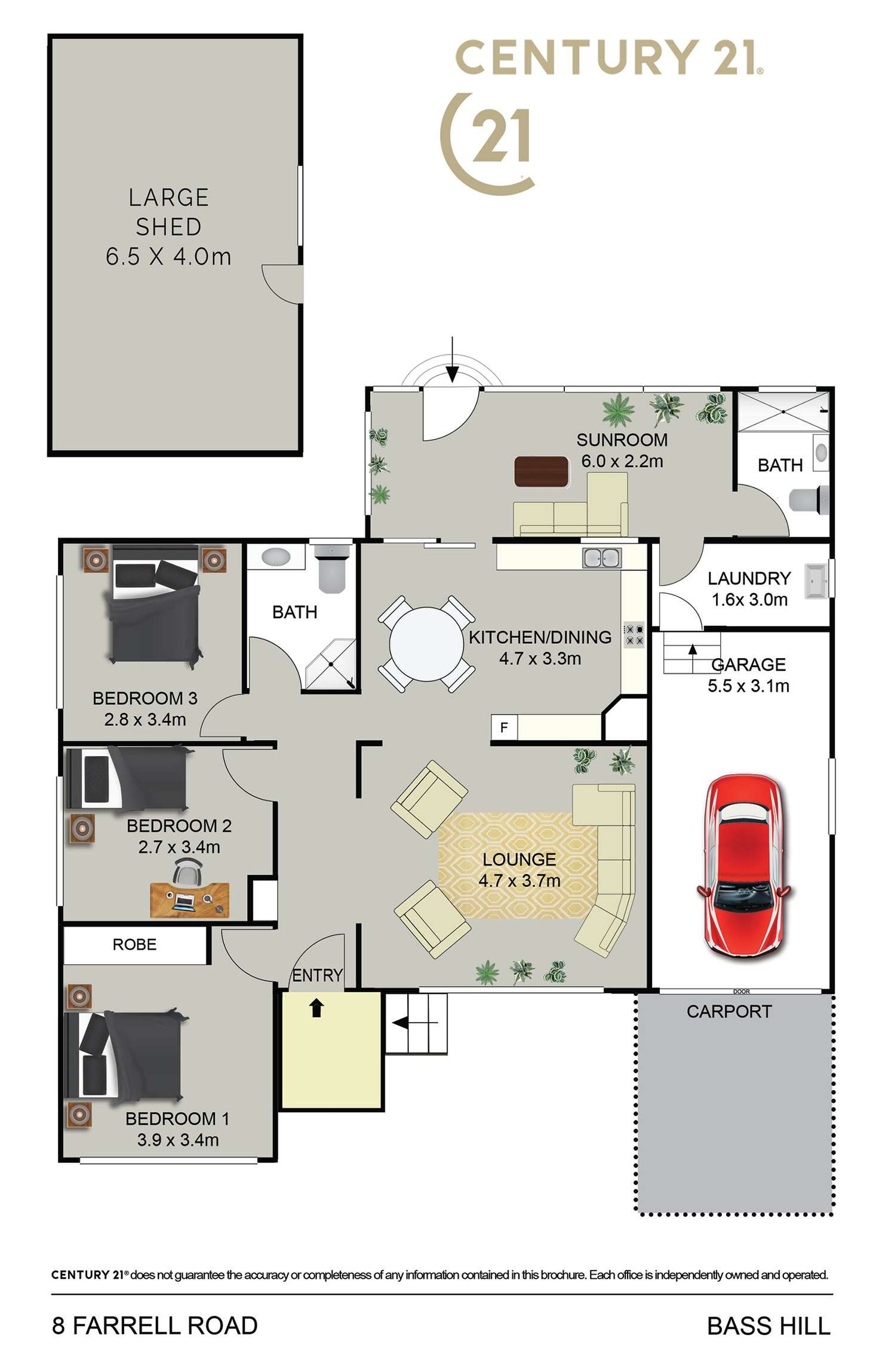 Floorplan of Homely house listing, 8 Farrell Road, Bass Hill NSW 2197