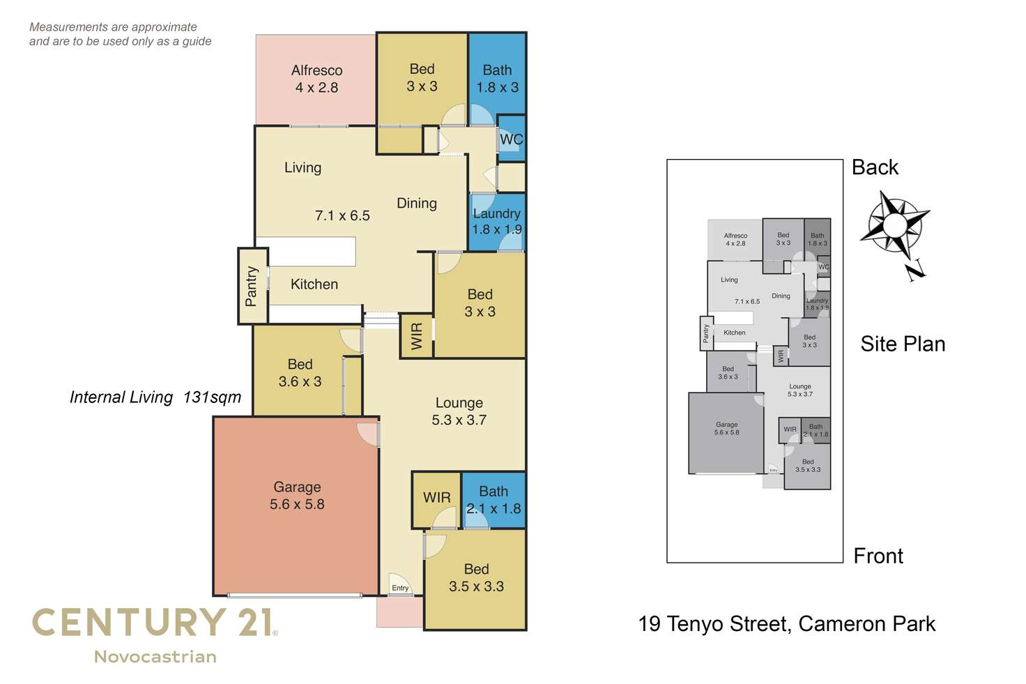 Floorplan of Homely house listing, 19 Tenyo  Street, Cameron Park NSW 2285