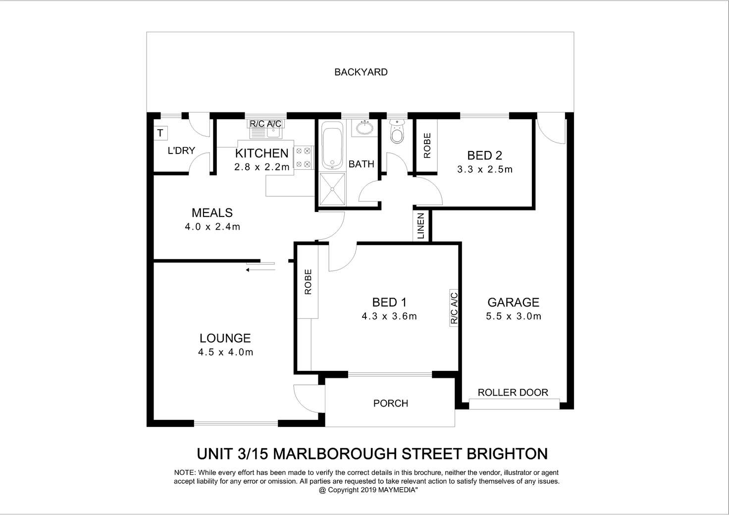 Floorplan of Homely house listing, 3/15 Marlborough Street, Brighton SA 5048