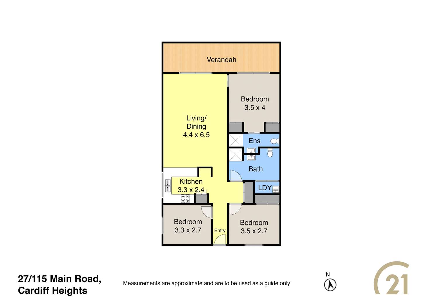 Floorplan of Homely villa listing, 27/115 Main Road, Cardiff Heights NSW 2285