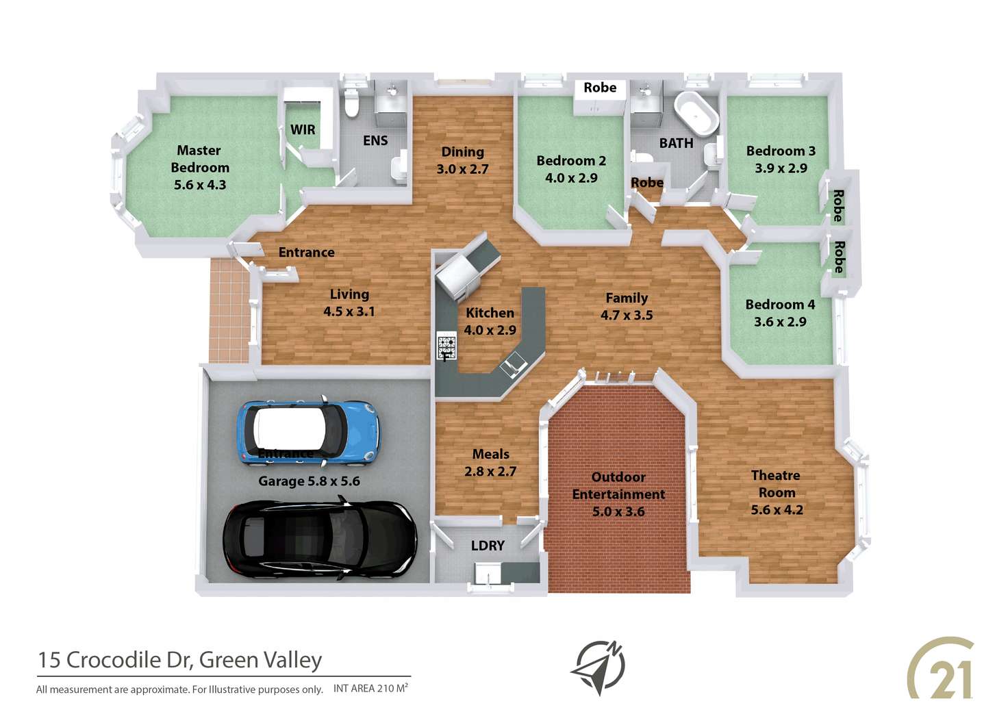 Floorplan of Homely house listing, 15 Crocodile Drive, Green Valley NSW 2168