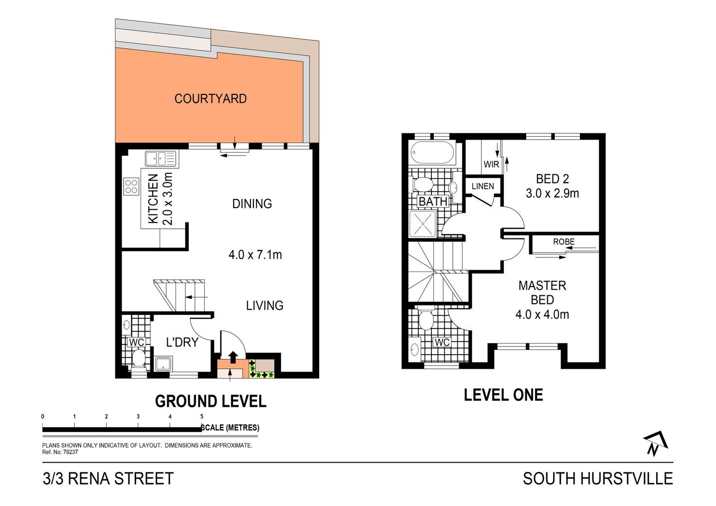 Floorplan of Homely townhouse listing, 3/3 Rena Street, South Hurstville NSW 2221