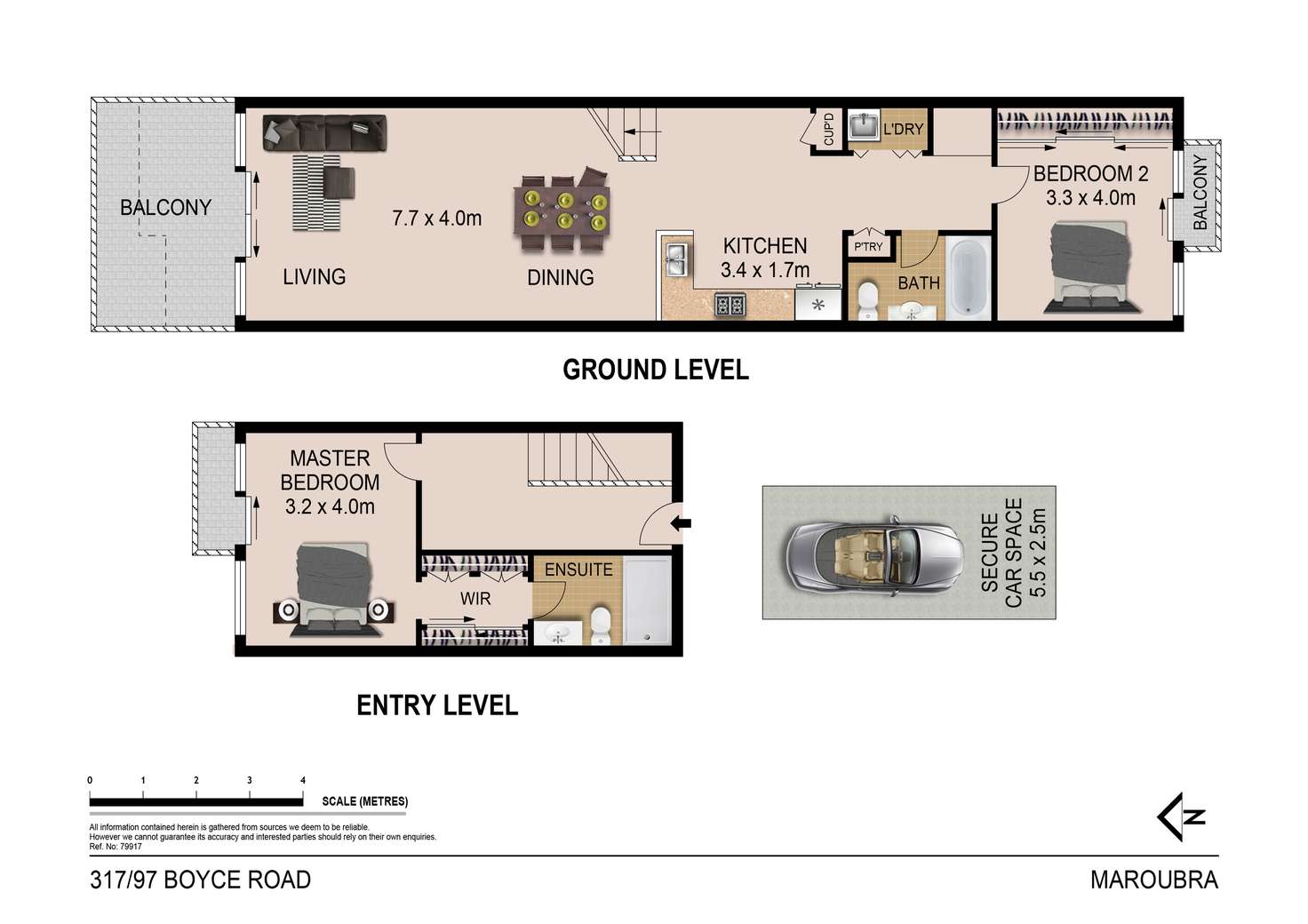 Floorplan of Homely apartment listing, 317/97 Boyce Road, Maroubra NSW 2035
