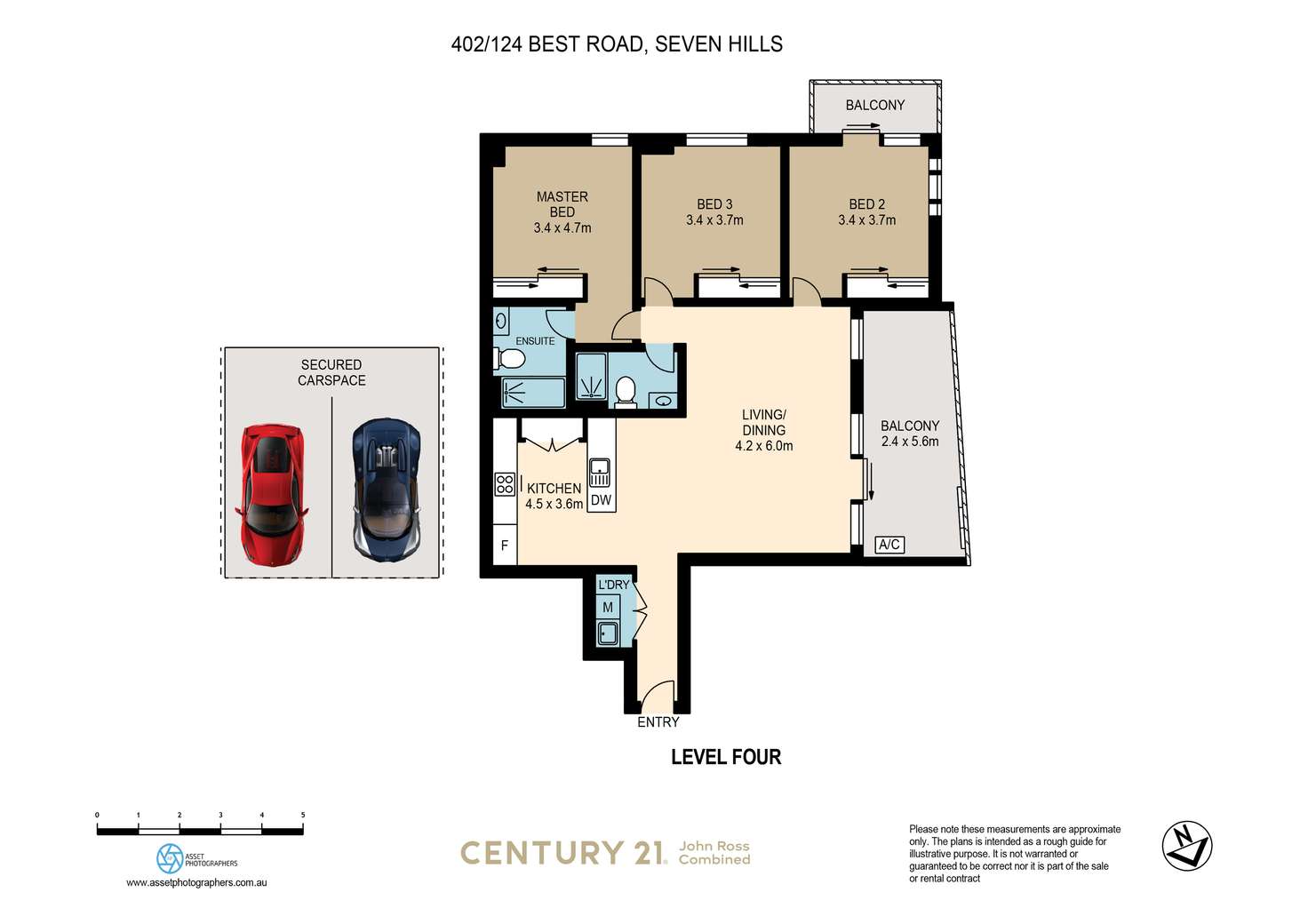 Floorplan of Homely unit listing, 402/124 Best Road, Seven Hills NSW 2147