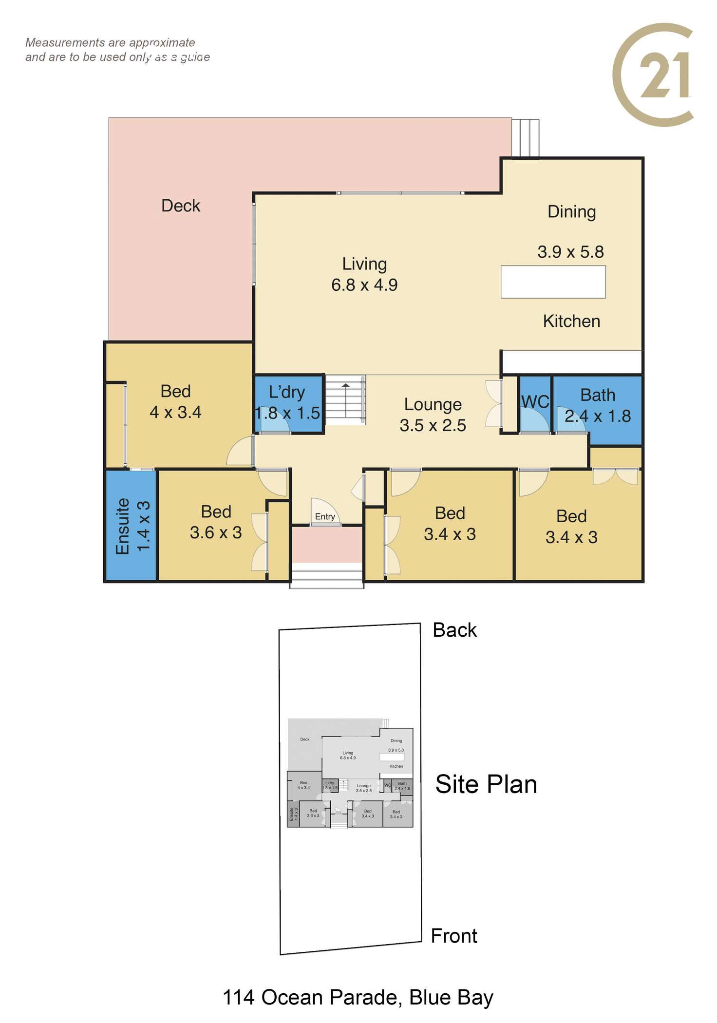Floorplan of Homely house listing, 114 Ocean Parade, Blue Bay NSW 2261