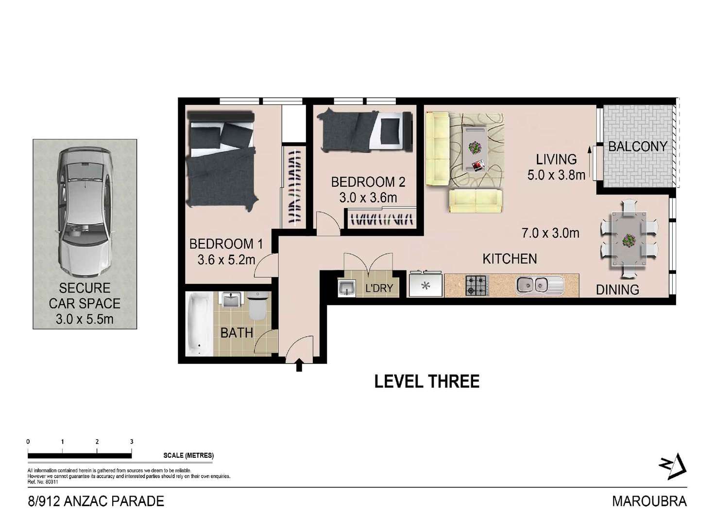 Floorplan of Homely apartment listing, 8/912 Anzac Parade, Maroubra NSW 2035