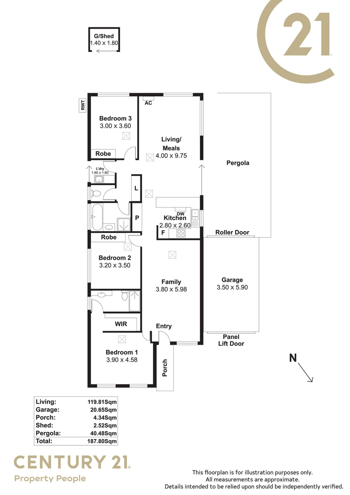 Floorplan of Homely house listing, 3 Albert Court, Andrews Farm SA 5114