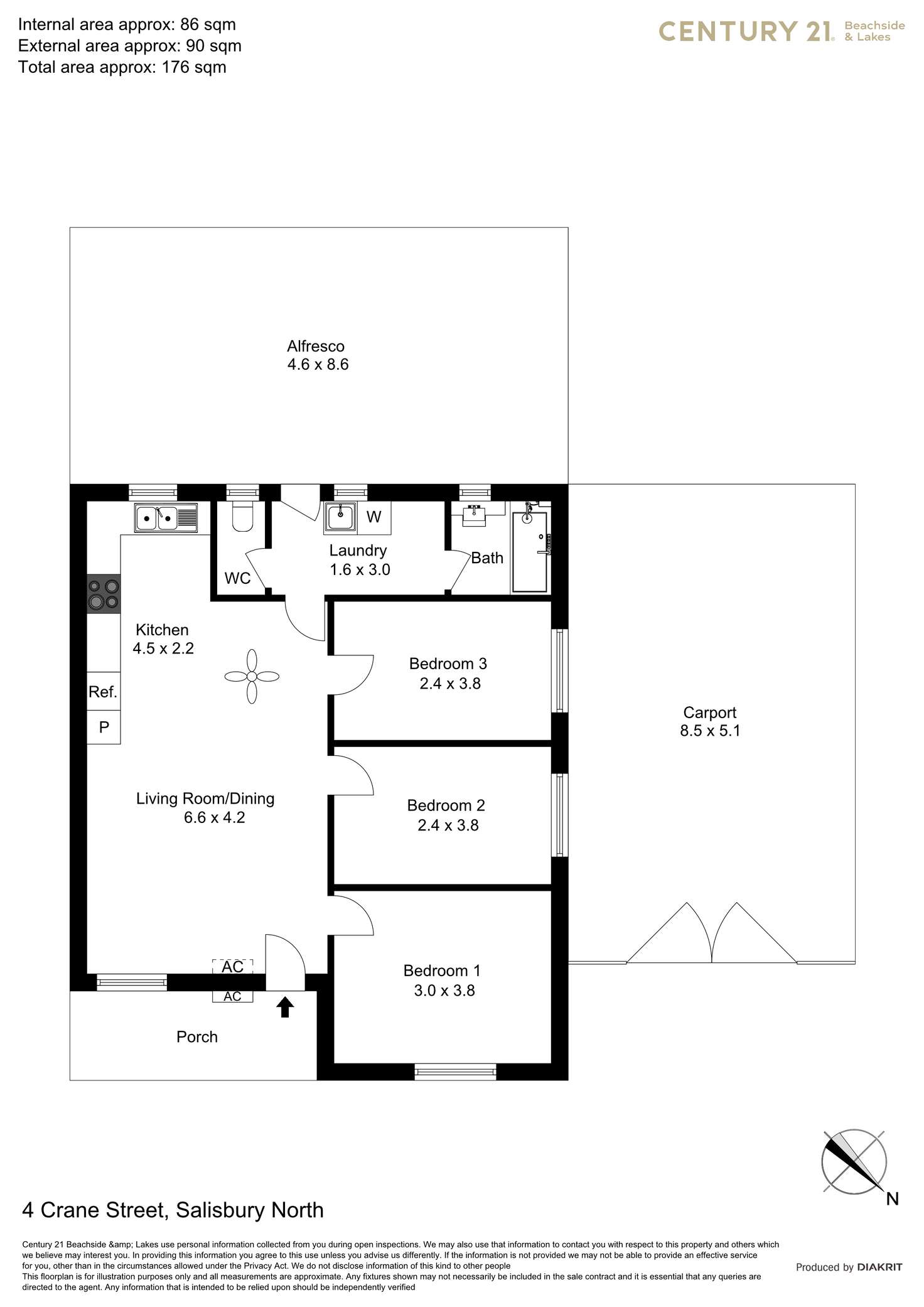 Floorplan of Homely house listing, 4 Crane Street, Salisbury North SA 5108
