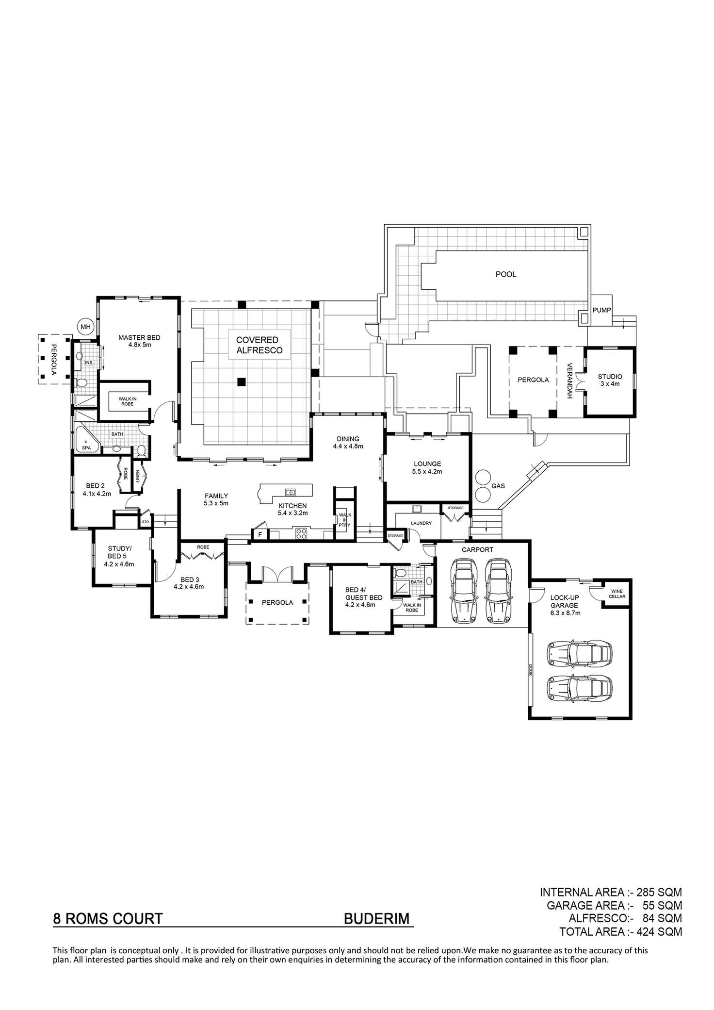 Floorplan of Homely house listing, 8 Roms Court, Buderim QLD 4556