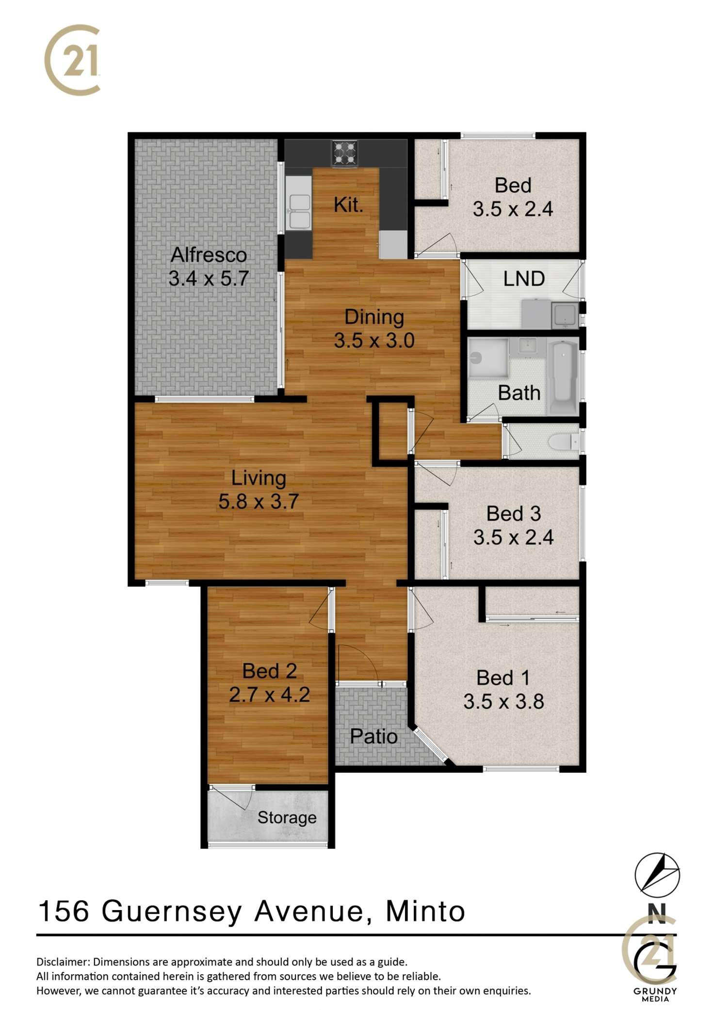 Floorplan of Homely house listing, 156 Guernsey Ave, Minto NSW 2566