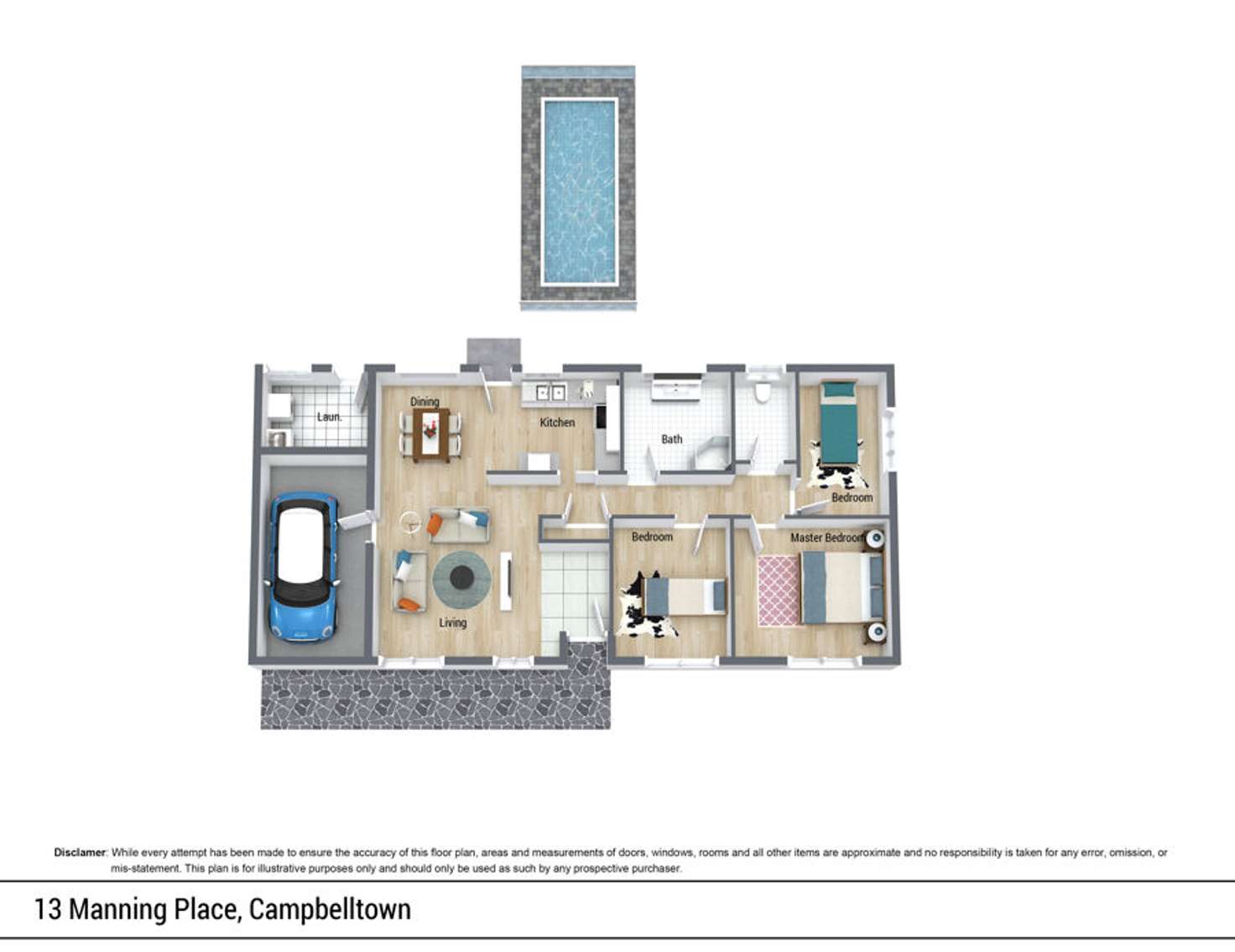 Floorplan of Homely house listing, 13 Manning Street, Campbelltown NSW 2560